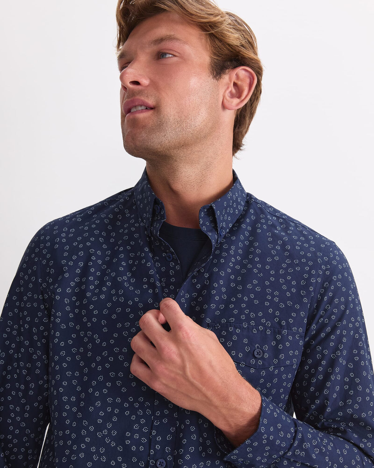 Long Sleeve Wyatt Printed Shirt