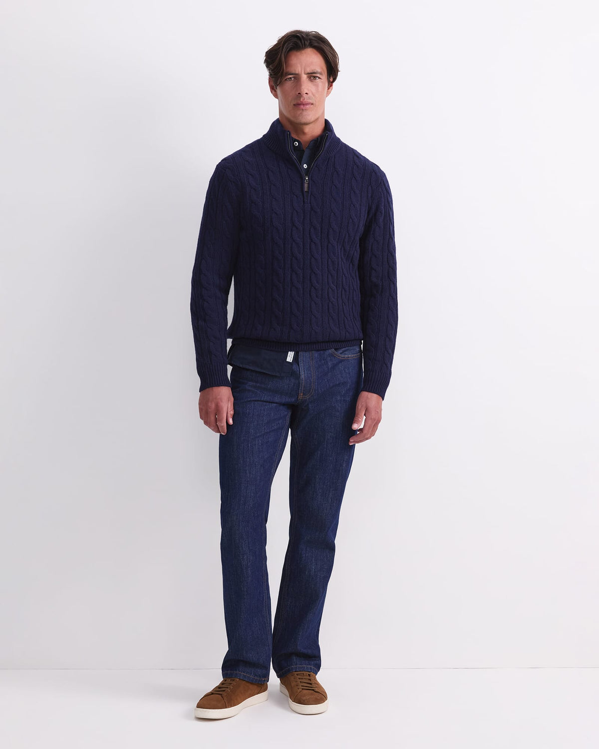 Cable Knit Quarter Zip