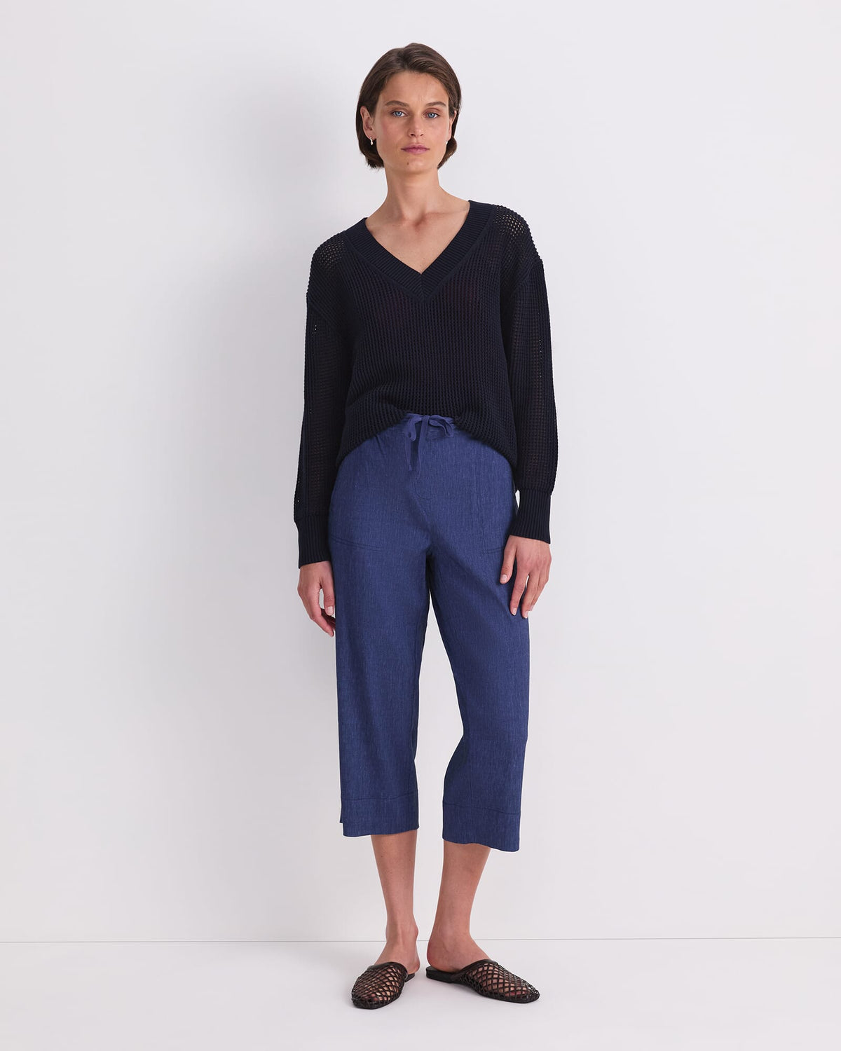 Rosa Crop Linen Pant