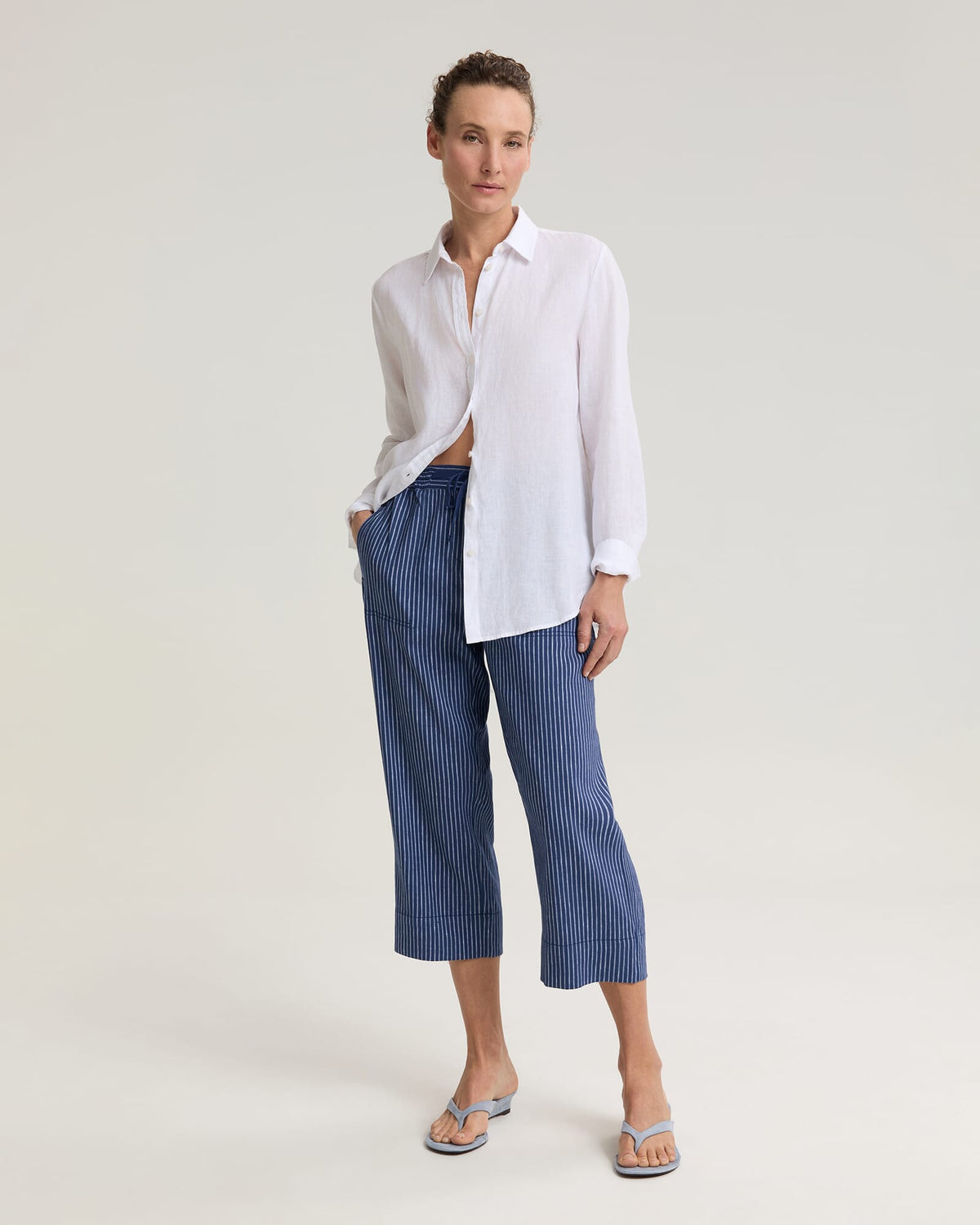 Rosa Crop Linen Pant