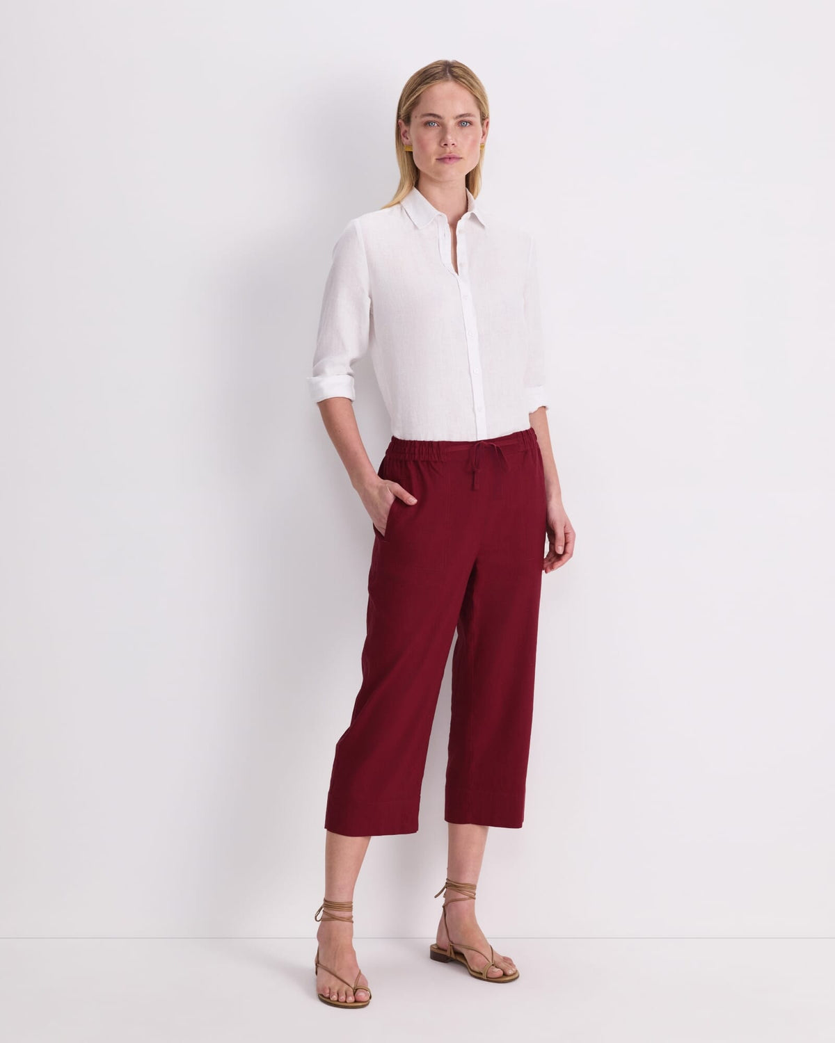 Rosa Crop Linen Pant