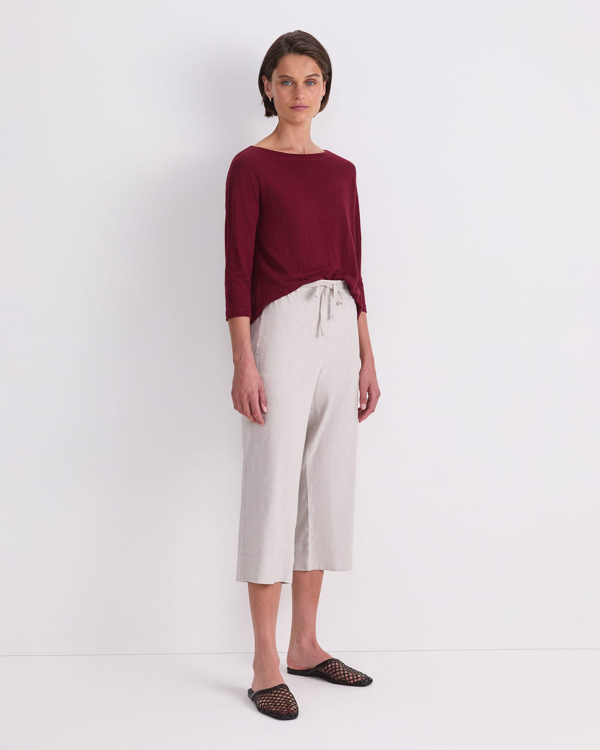 Rosa Crop Linen Pant