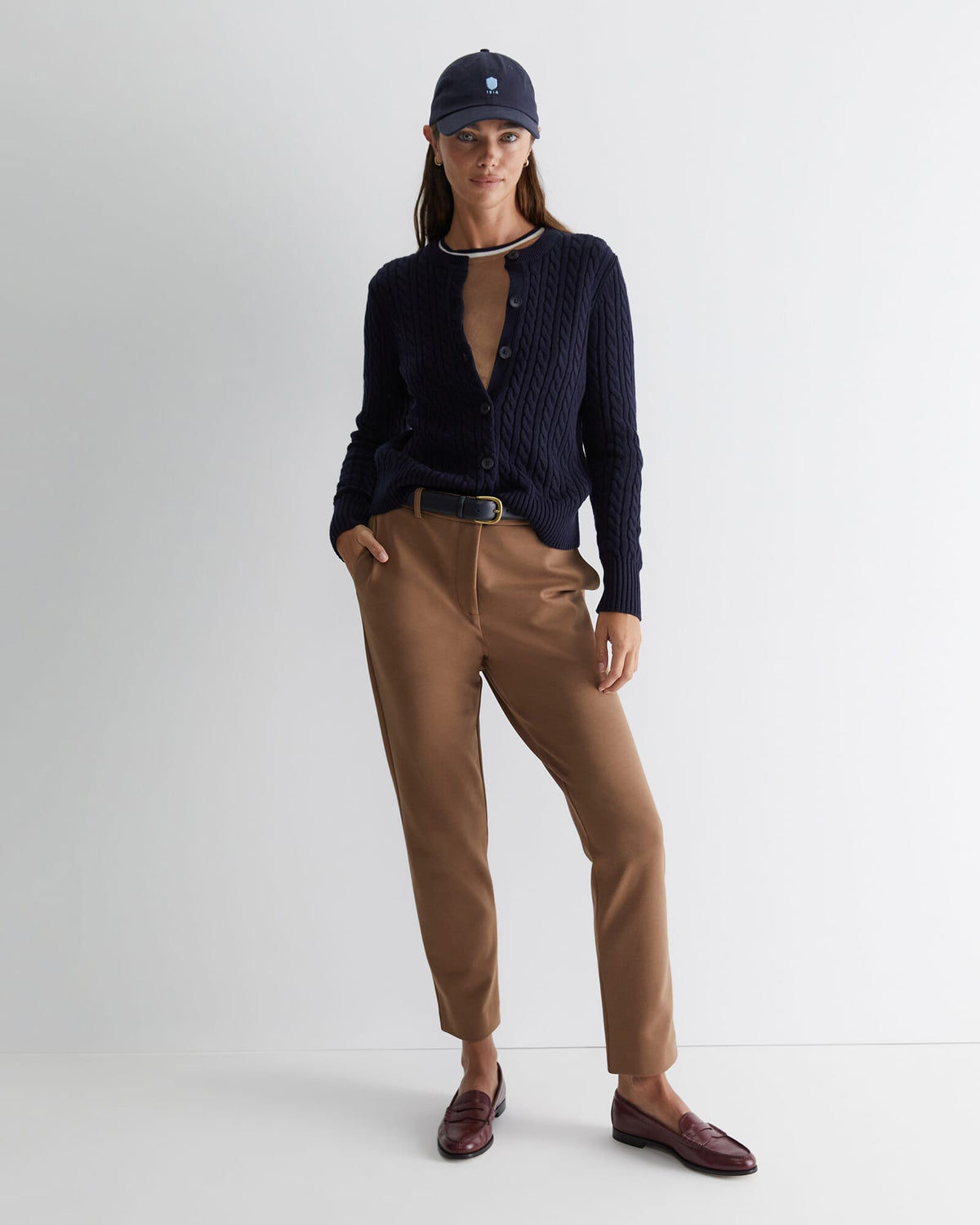 Cable Merino Cotton Cardigan