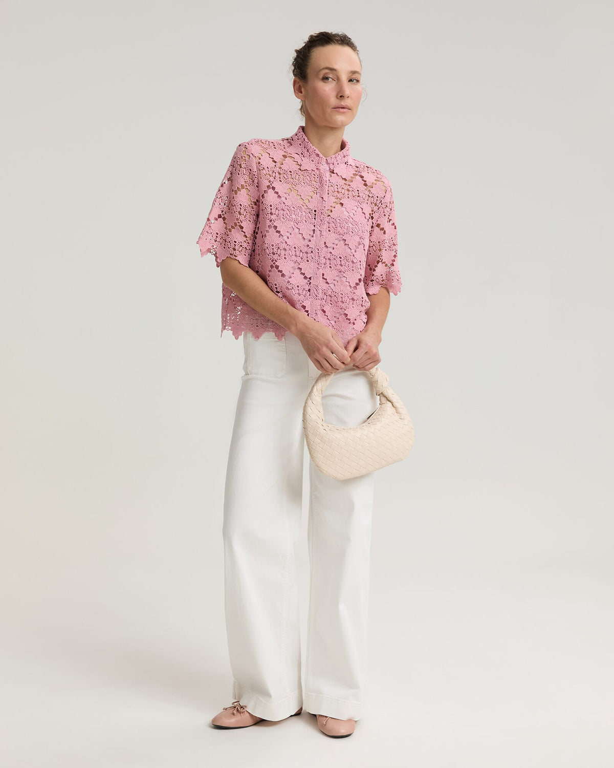 Ariana Lace Cropped Shirt