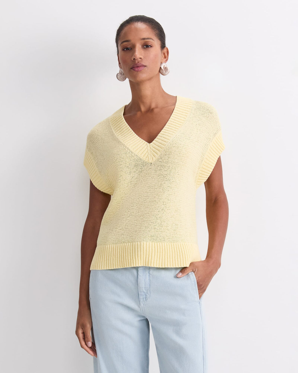 Josie Tape Yarn V-Neck Tank
