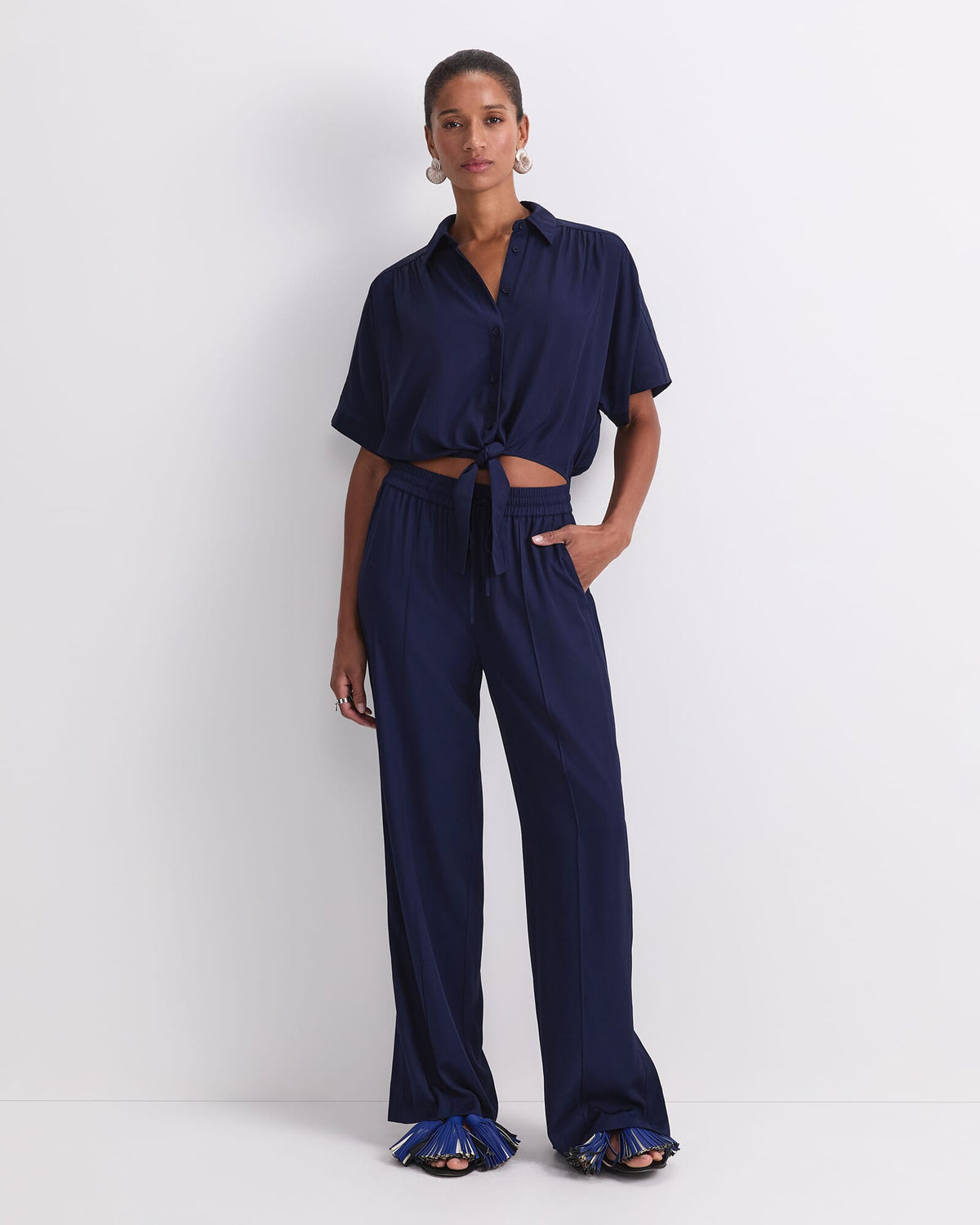 Meryem Tie Front Blouse