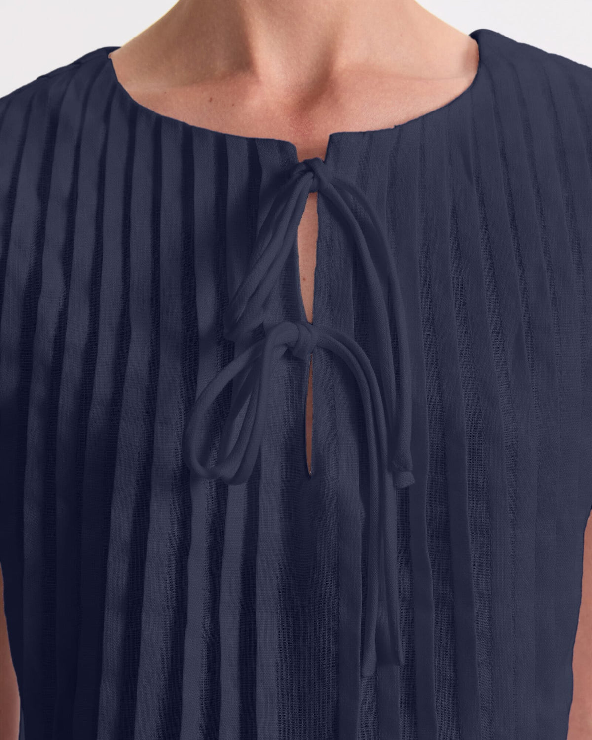 Ariana Pintuck Linen Blouse