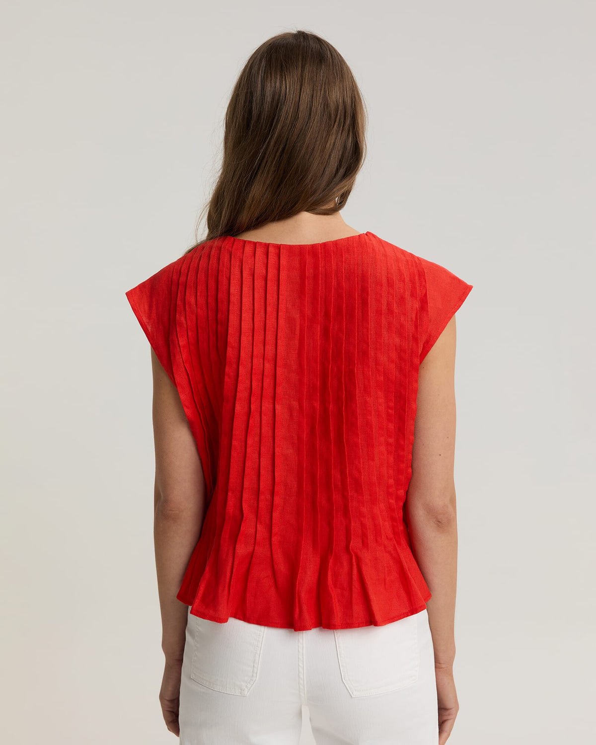 Ariana Pintuck Linen Blouse