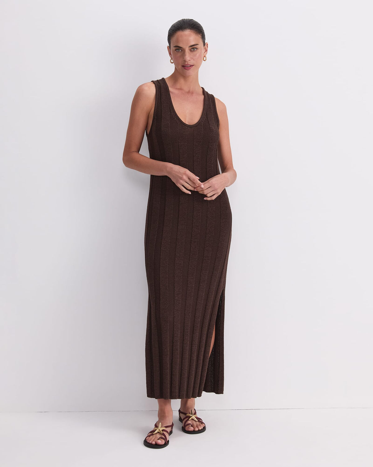 Josie Tape Yarn Knit Maxi Dress