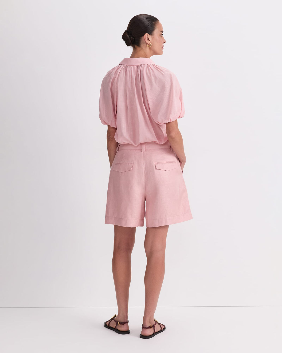 Jamie Linen Pleat Short