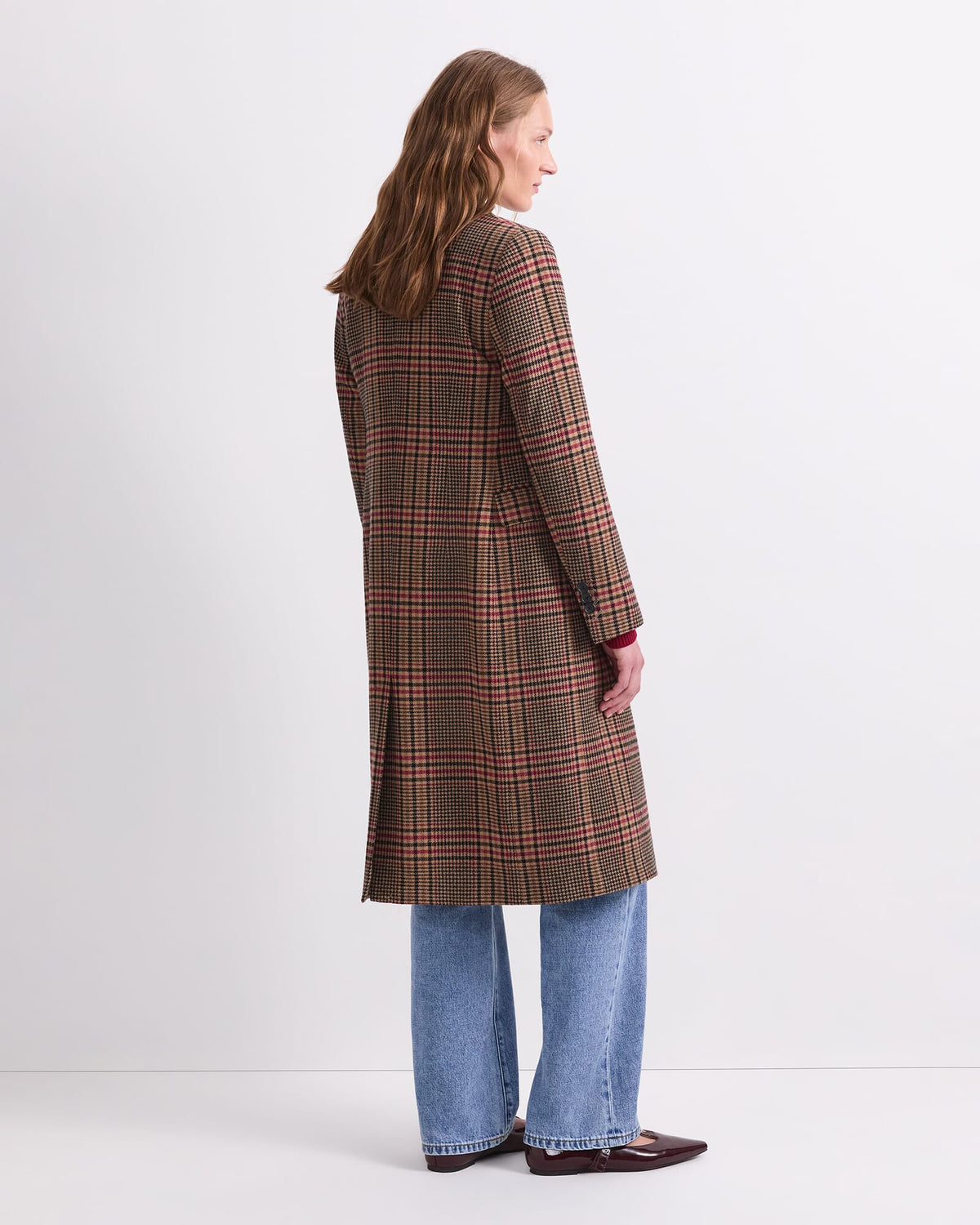 Gia Double Breasted Check Coat