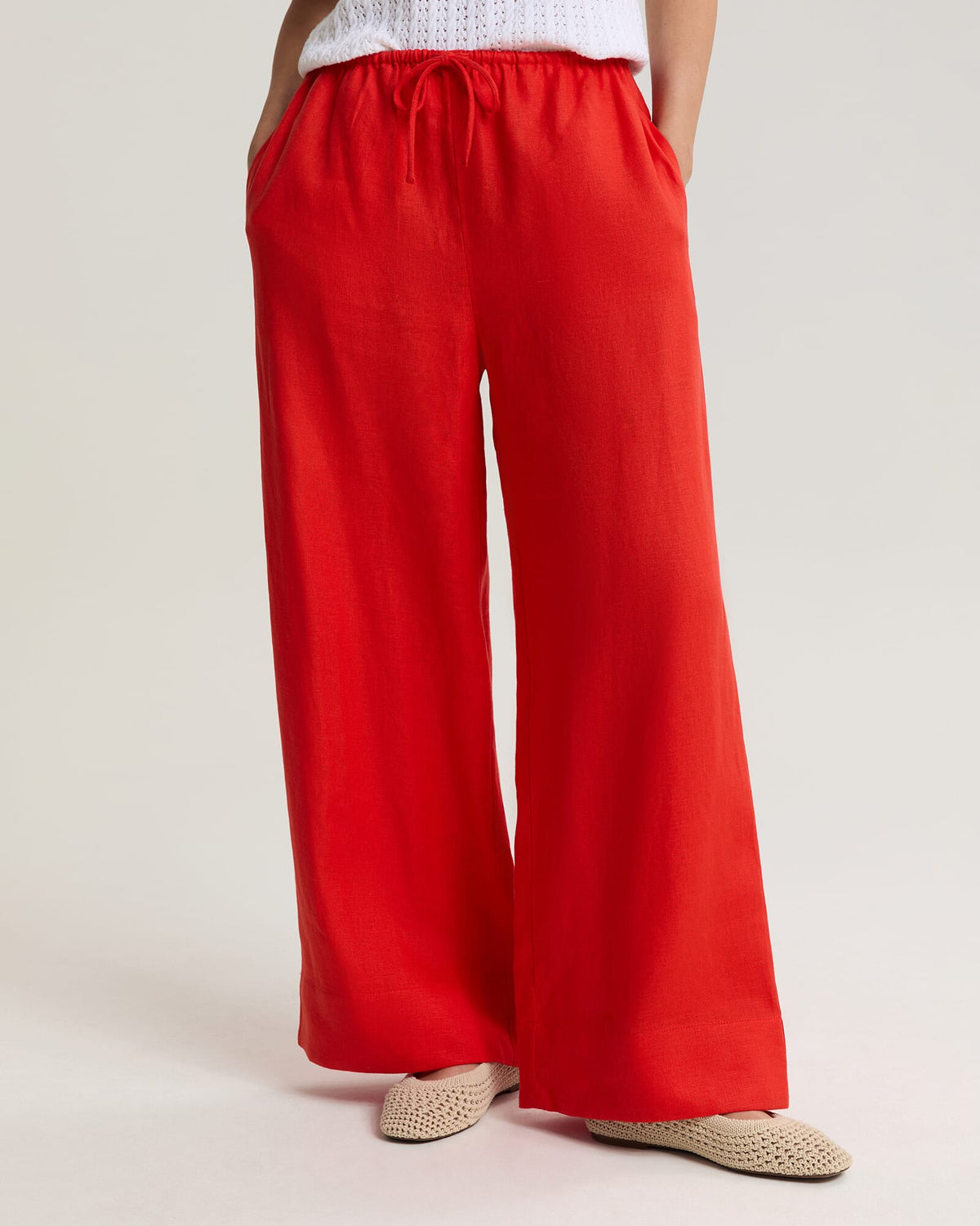 Ariana Wide Leg Linen Pant