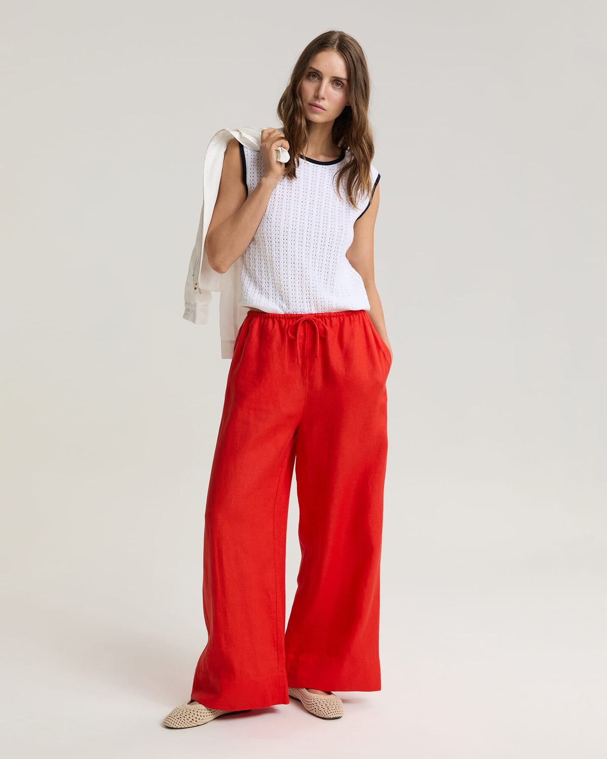Ariana Wide Leg Linen Pant