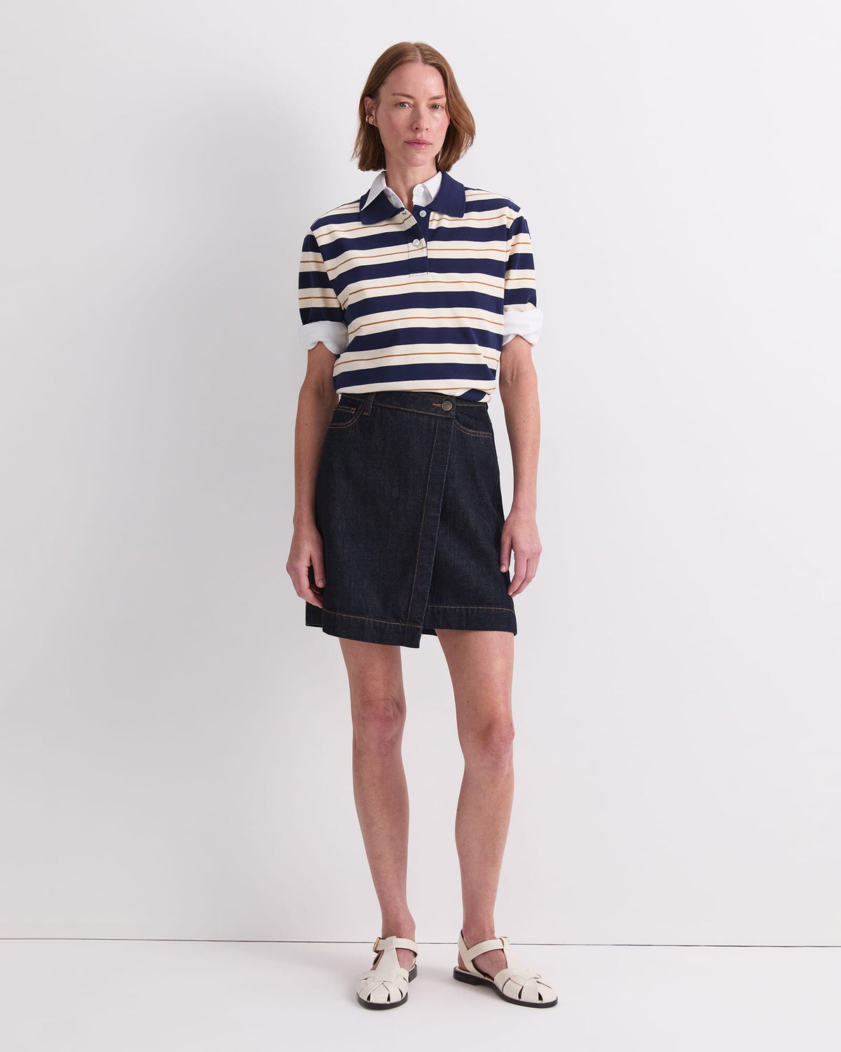 Simmi Denim Wrap Skirt