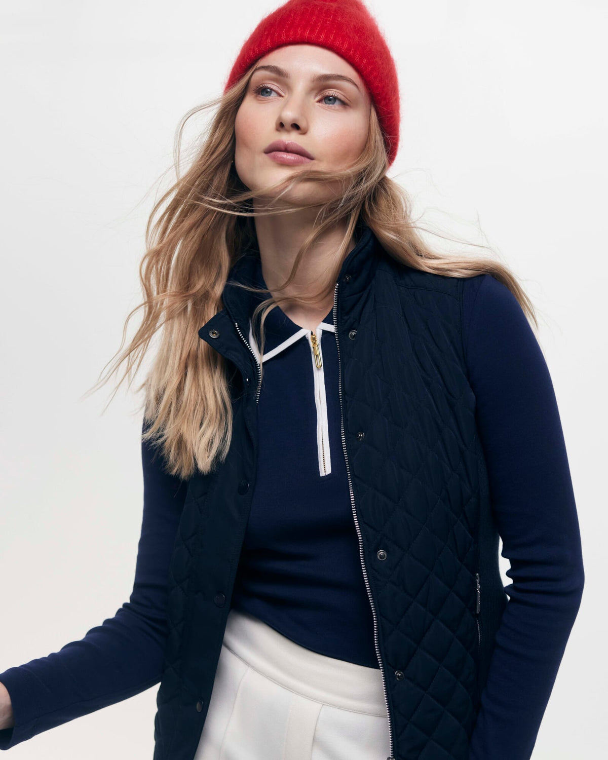 Lucy Cotton Quarter Zip Top
