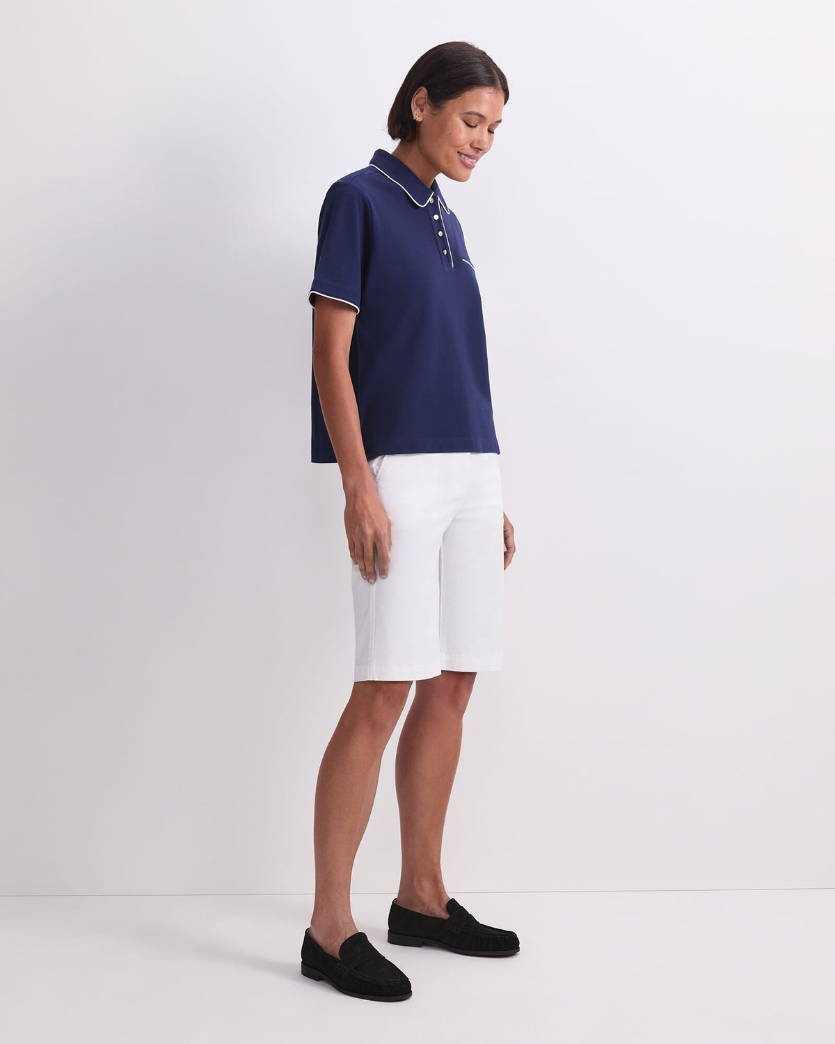 Tara Tipped Pique Polo