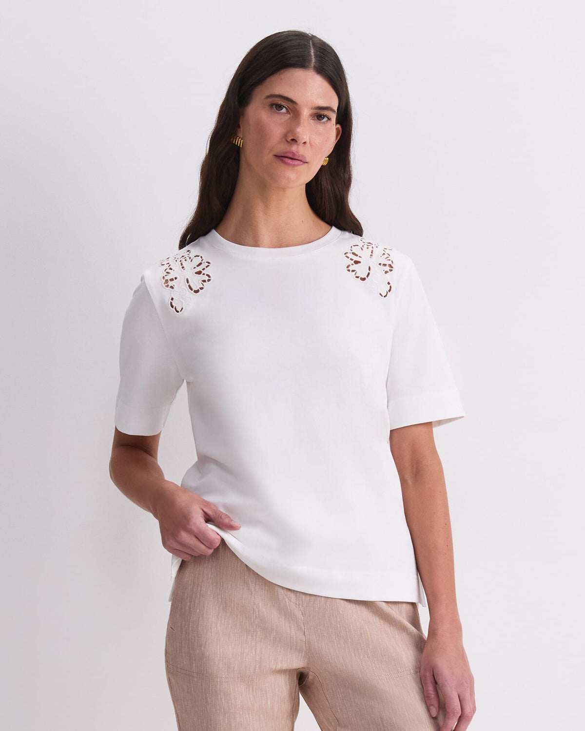 Paloma Cotton Broderie Tee