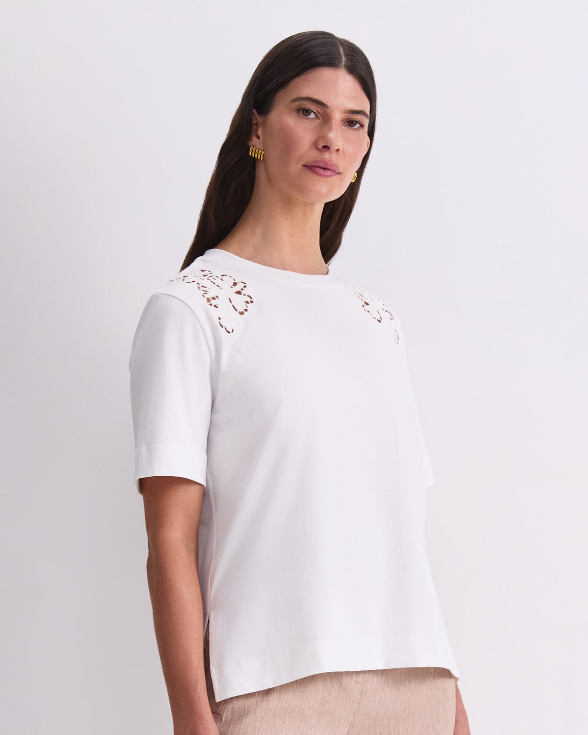 Paloma Cotton Broderie Tee