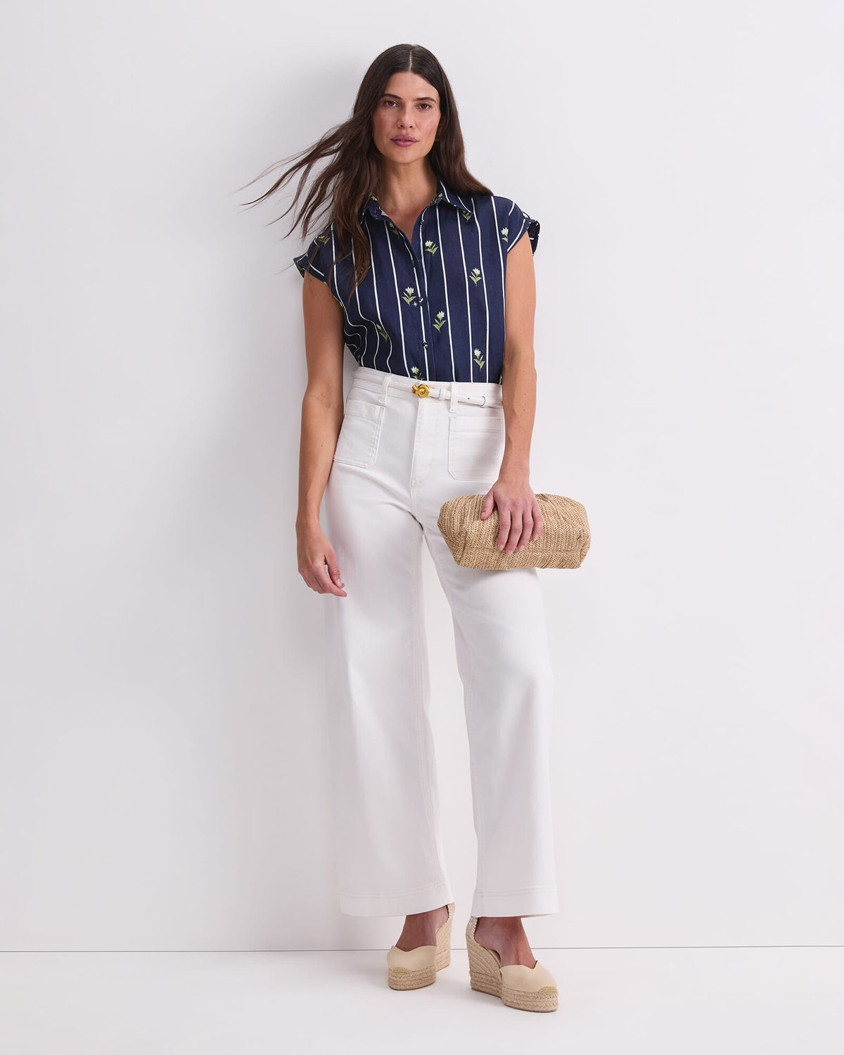 Hampton Stripe Linen Blouse