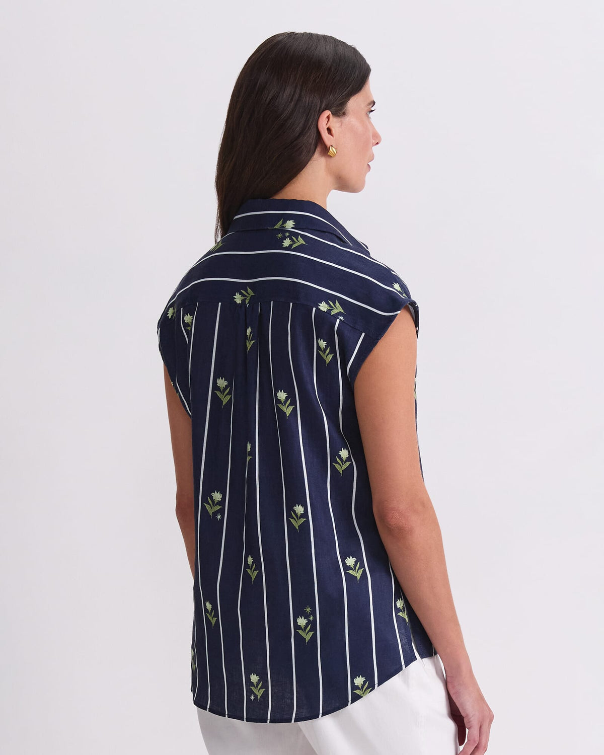 Hampton Stripe Linen Blouse