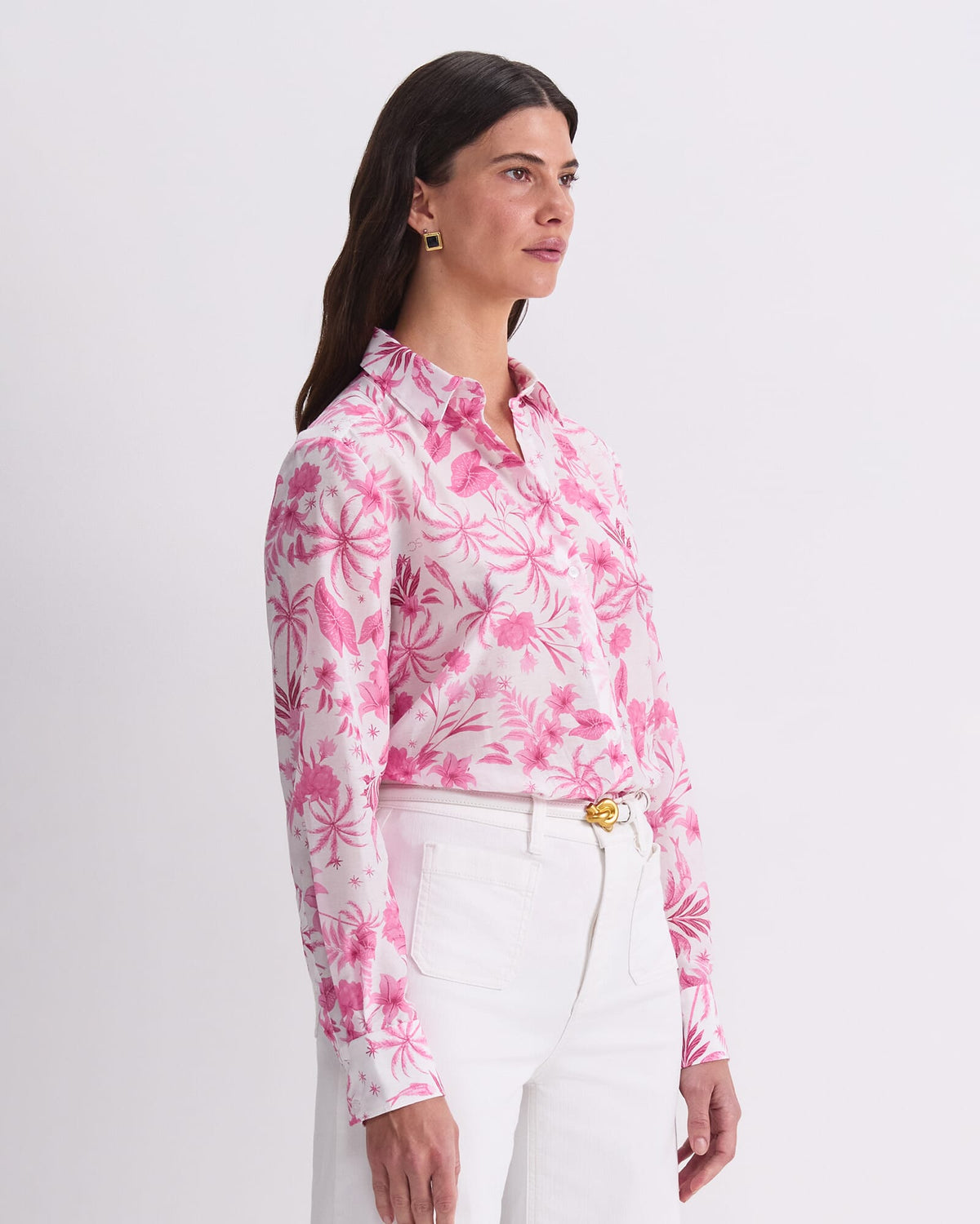 Cotton Silk Palm Shirt
