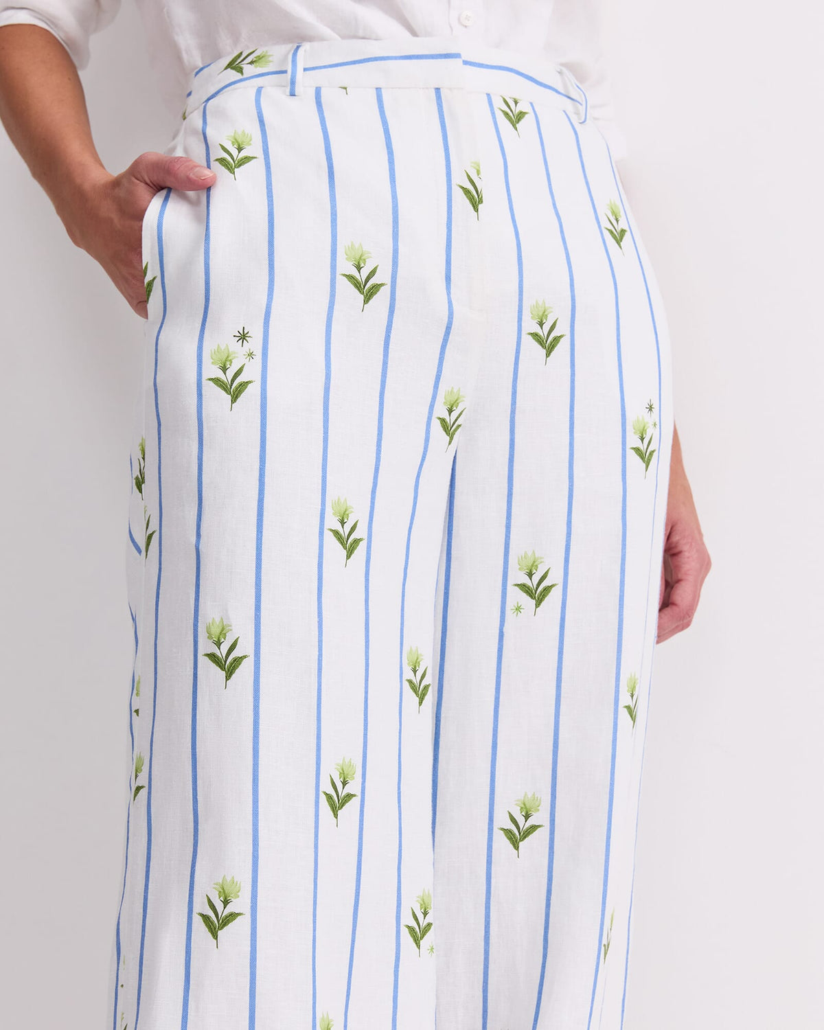 Hampton Stripe Linen Pant