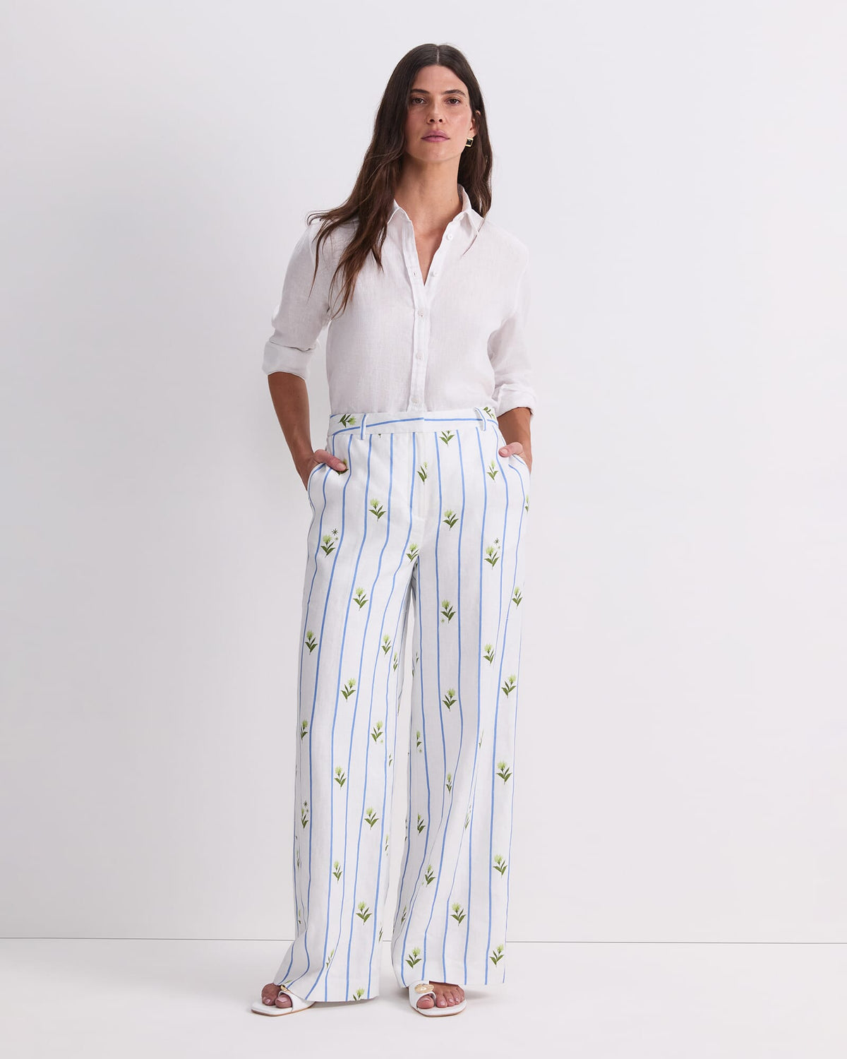 Hampton Stripe Linen Pant