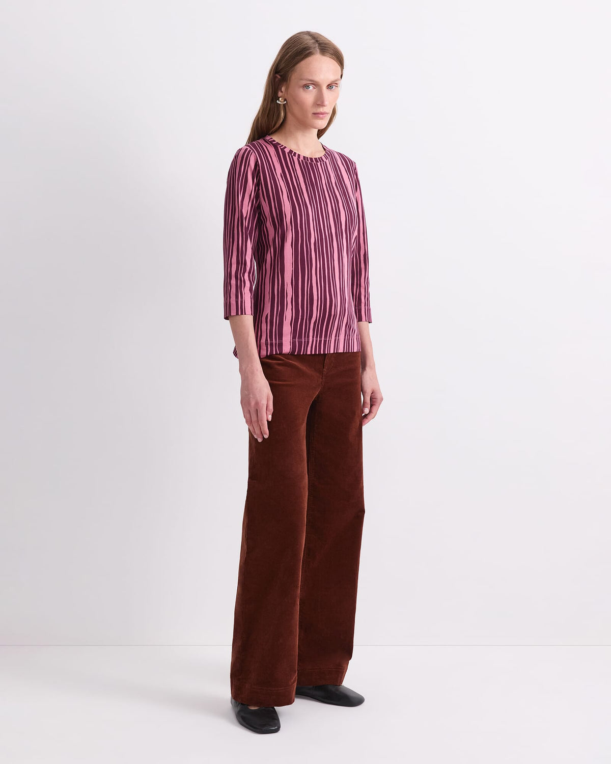 Stripe Print Mercerised Tee