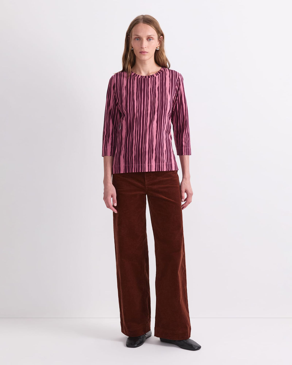 Stripe Print Mercerised Tee