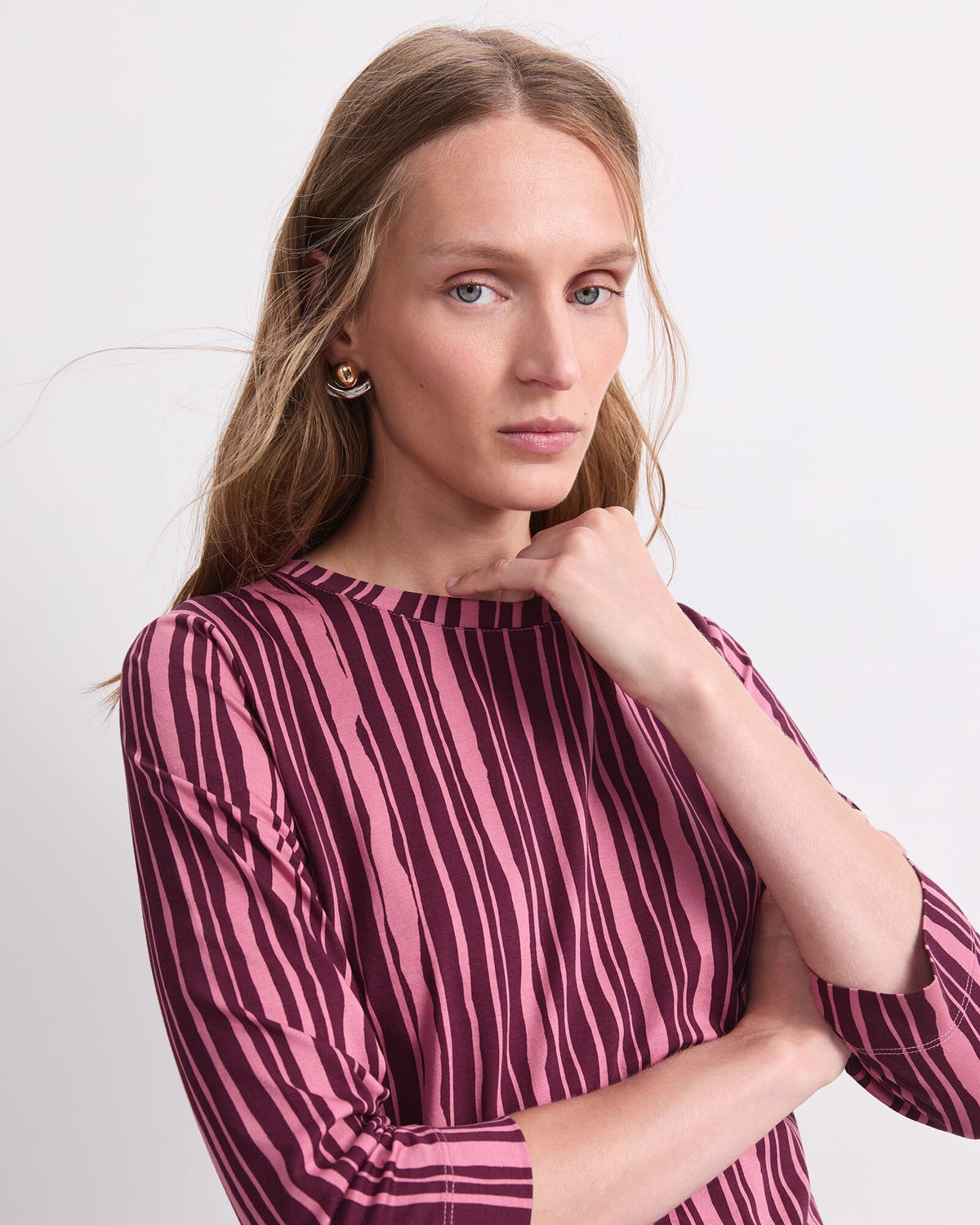 Stripe Print Mercerised Tee