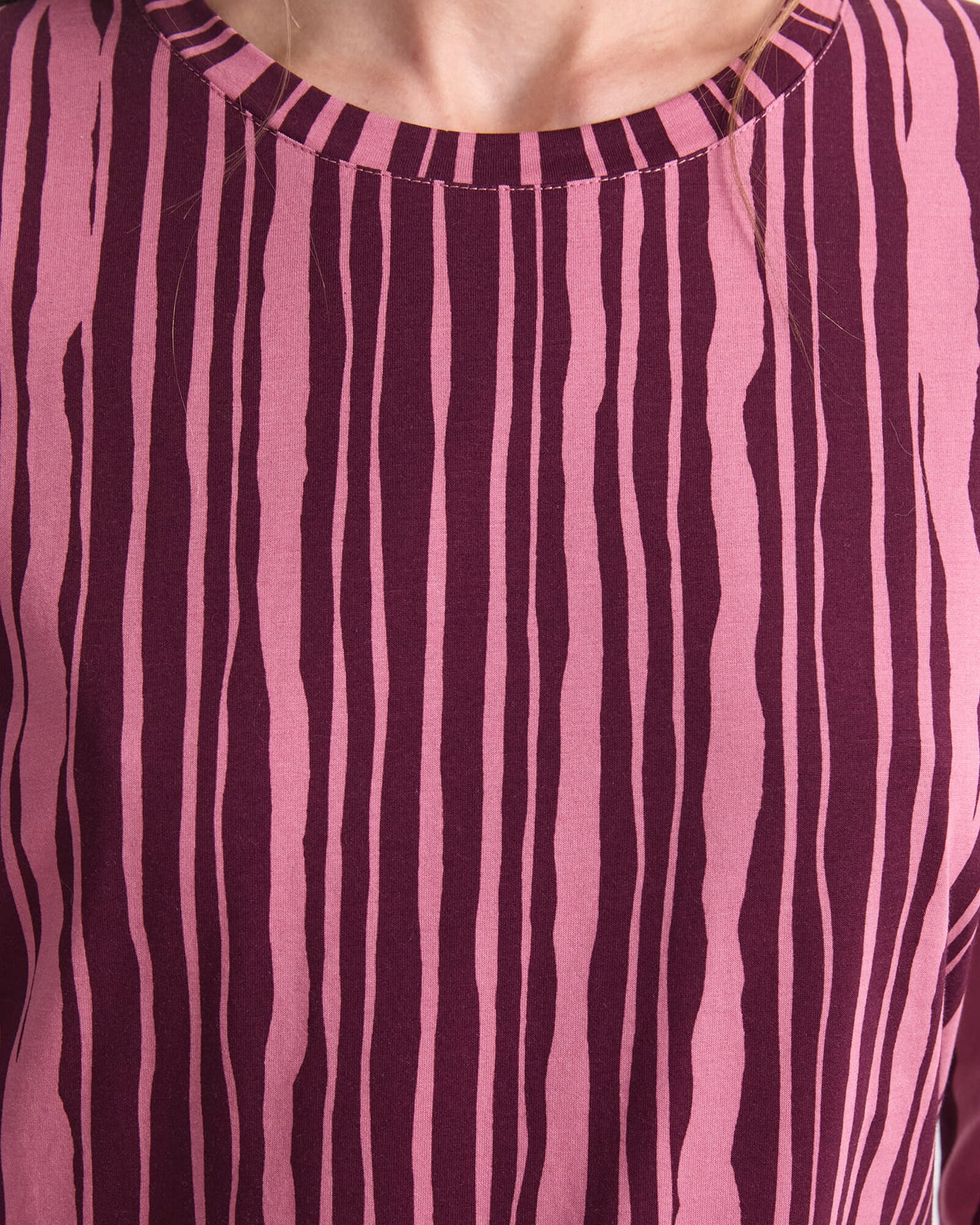 Stripe Print Mercerised Tee