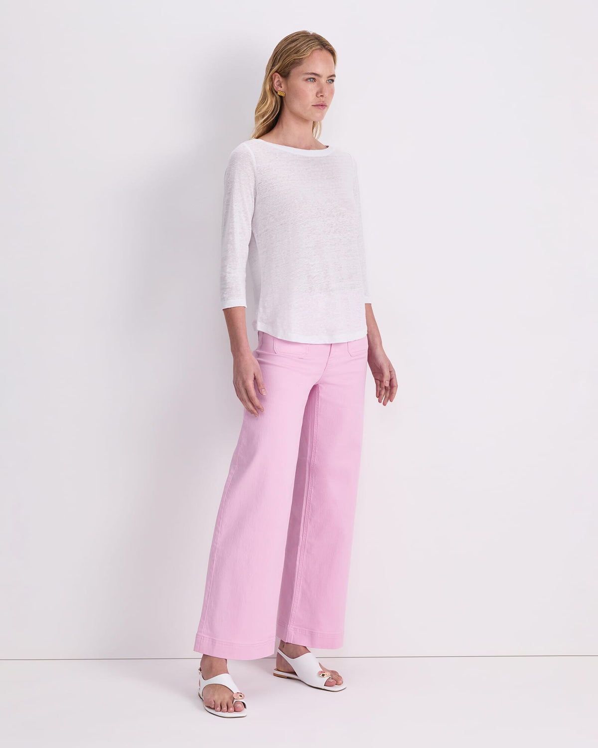 Cecile Folded Linen Top