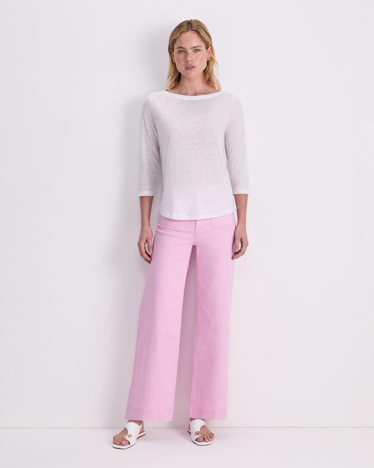 Cecile Folded Linen Top