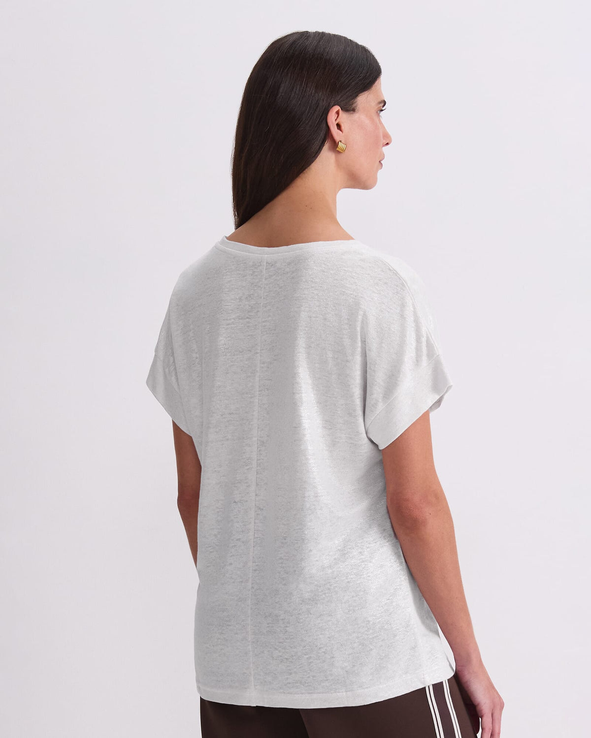 Tonia Crew Neck Linen Tee