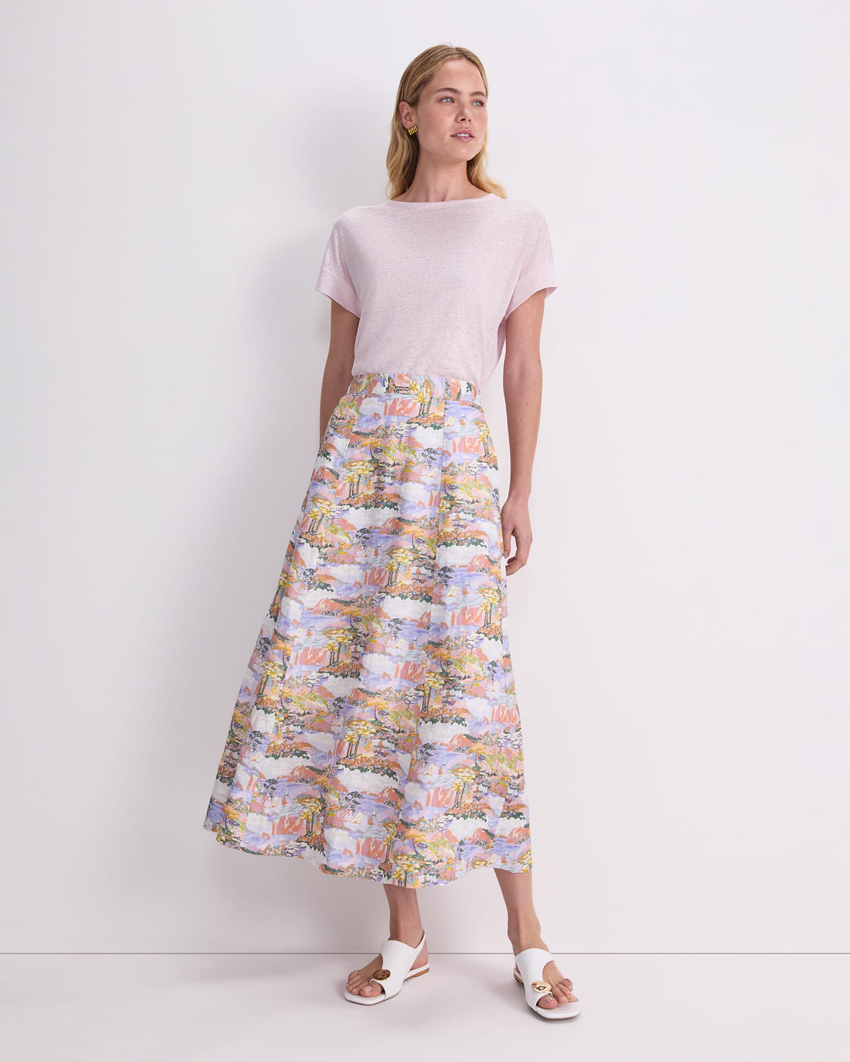 Tonia Foil Linen Tee