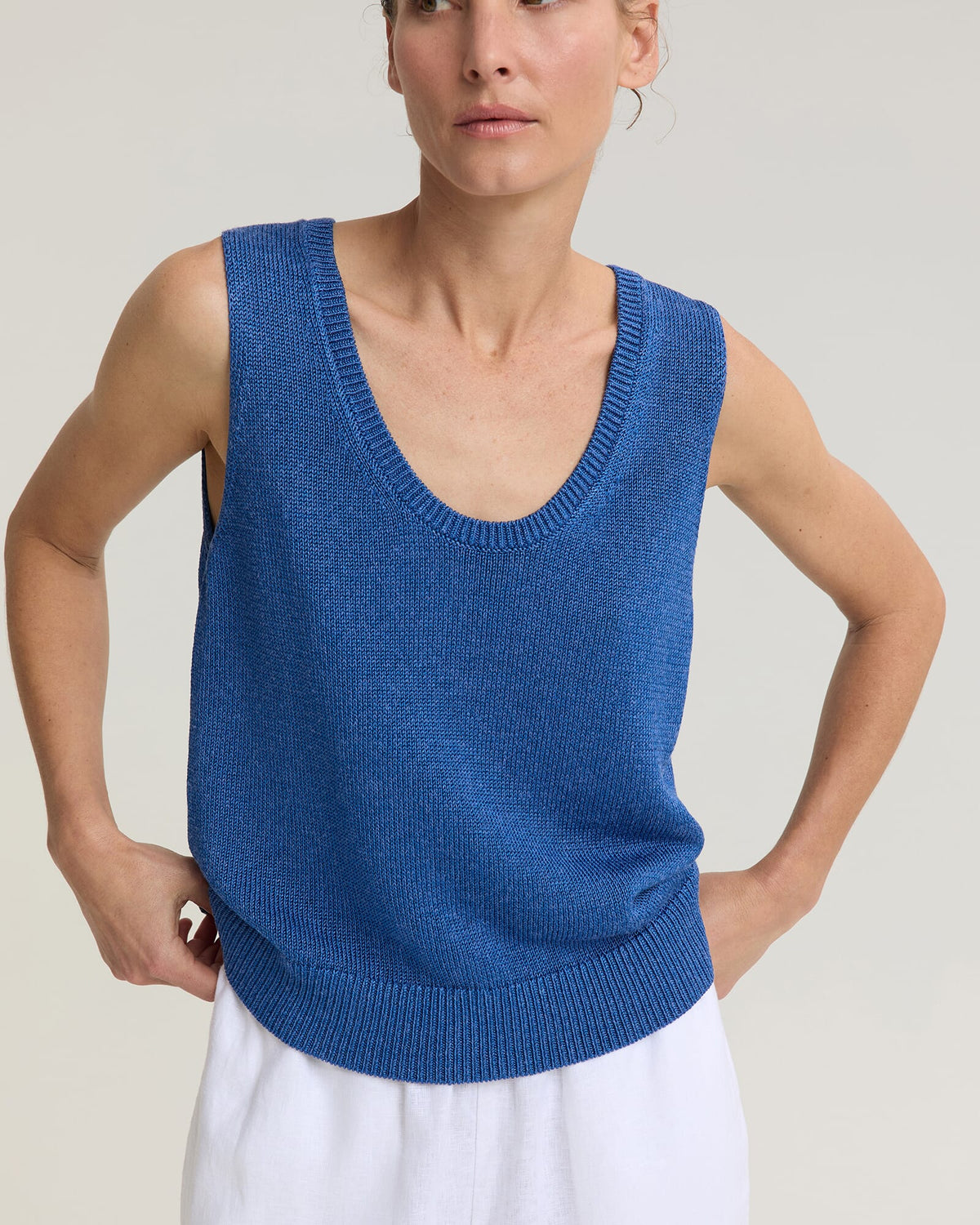 Linen Blend Singlet