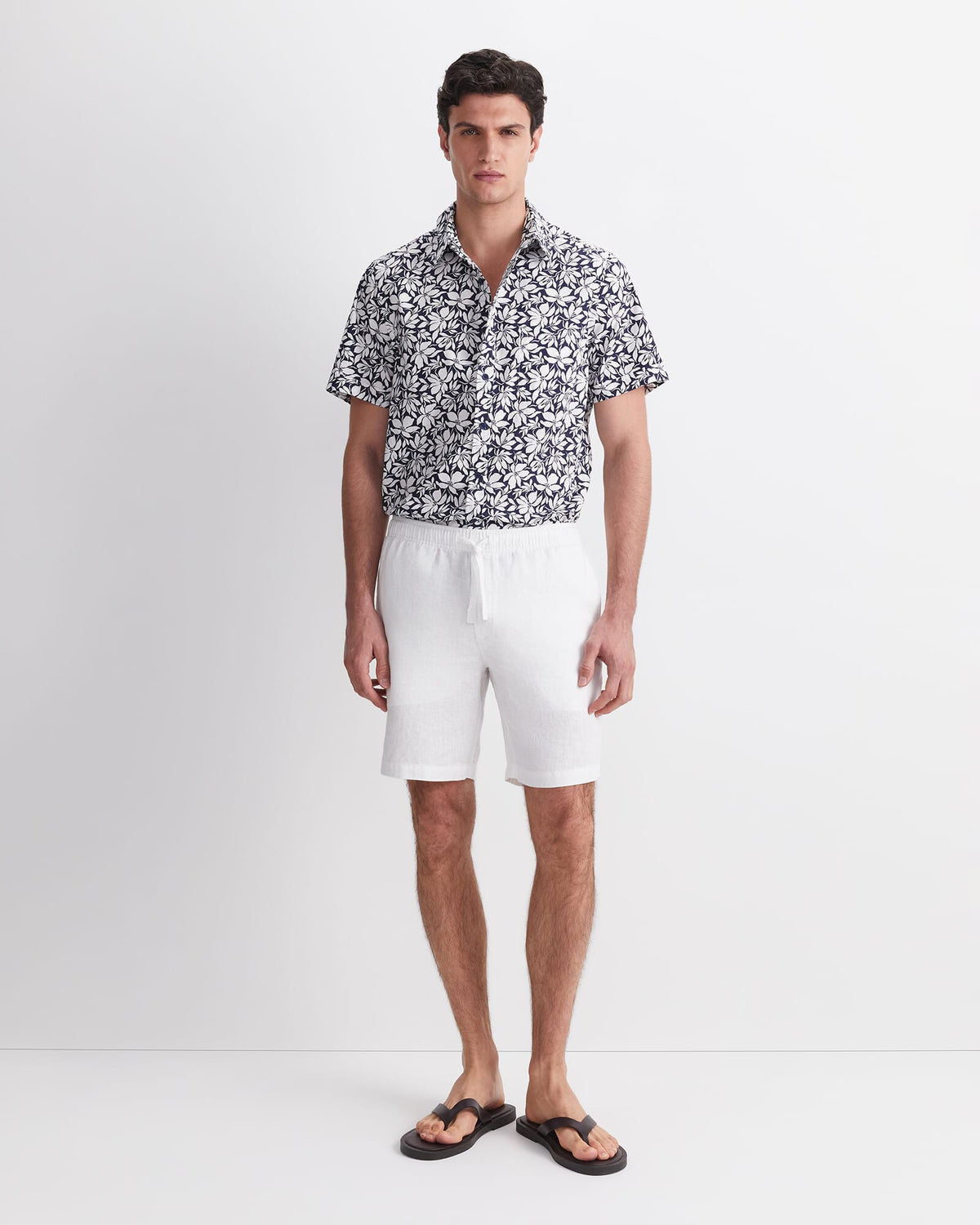 Caffery Yarn-Dyed Linen Short