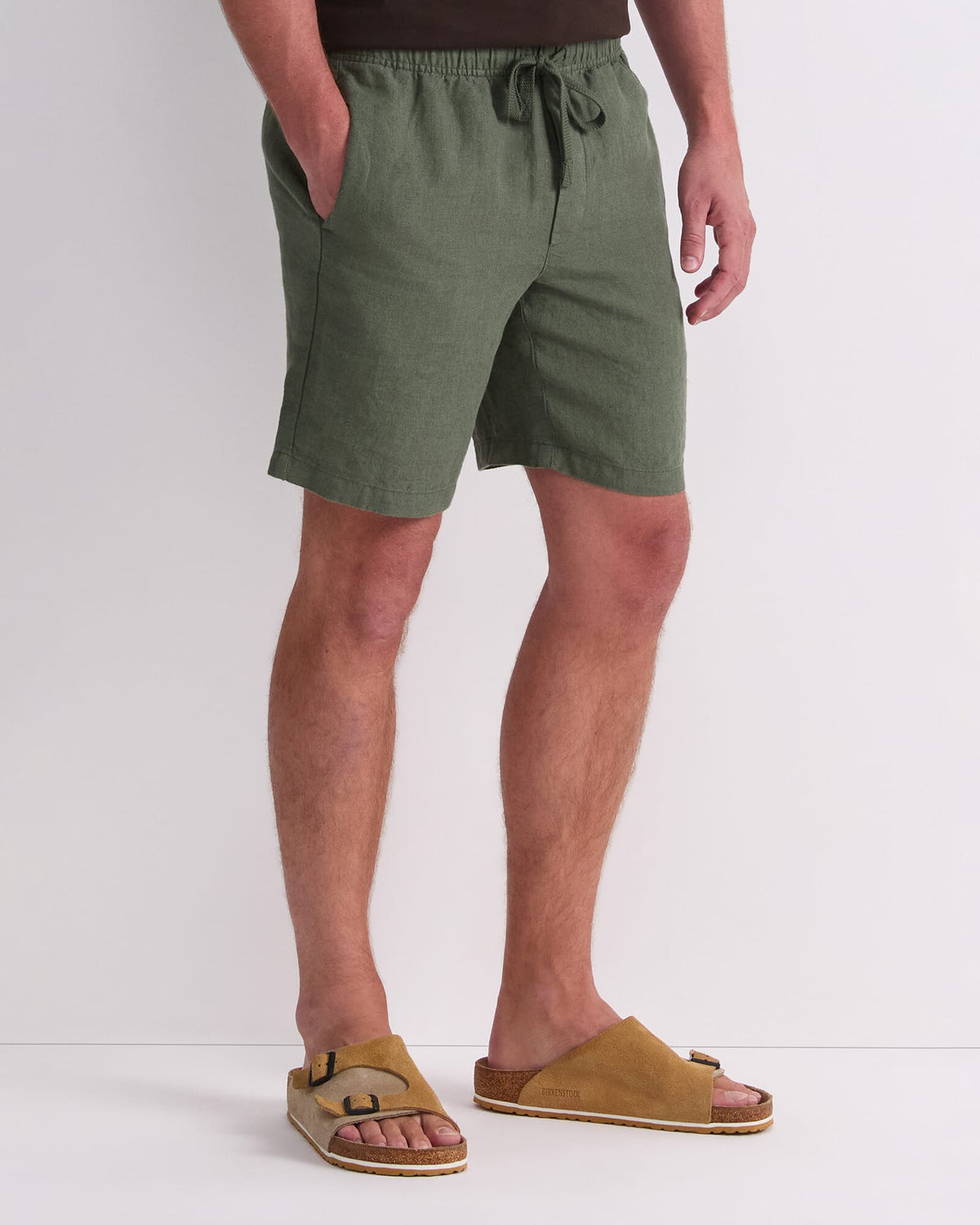 Caffery Yarn-Dyed Linen Short