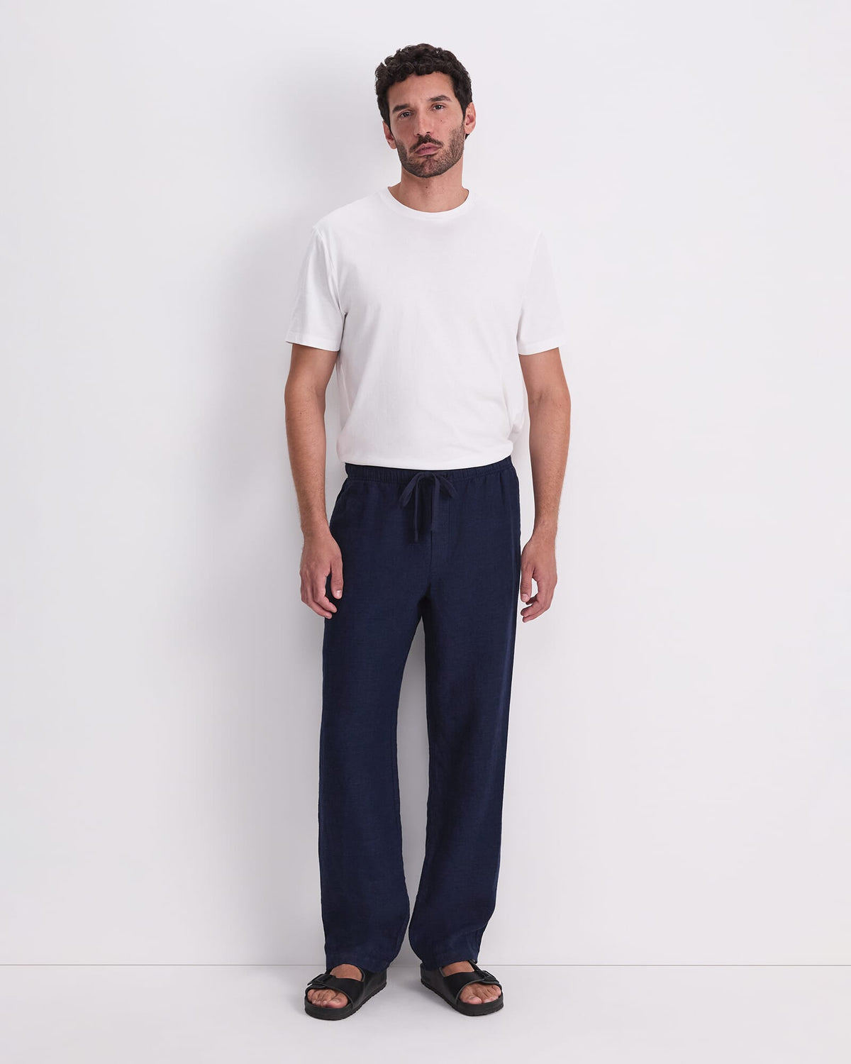 Caffery Yarn-Dyed Linen Pant