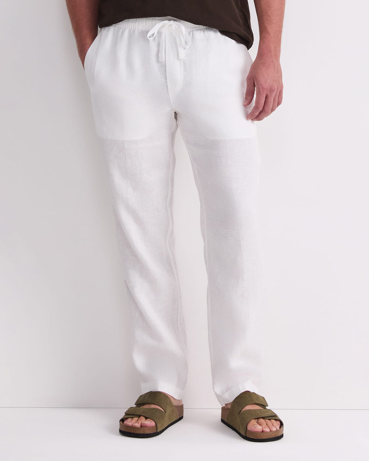 Caffery Yarn-Dyed Linen Pant