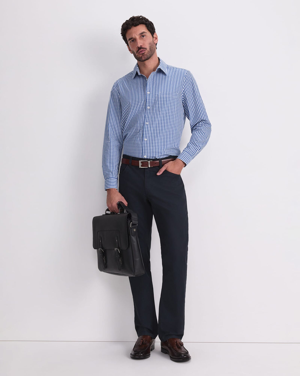Thomas Long Sleeve Gingham Shirt