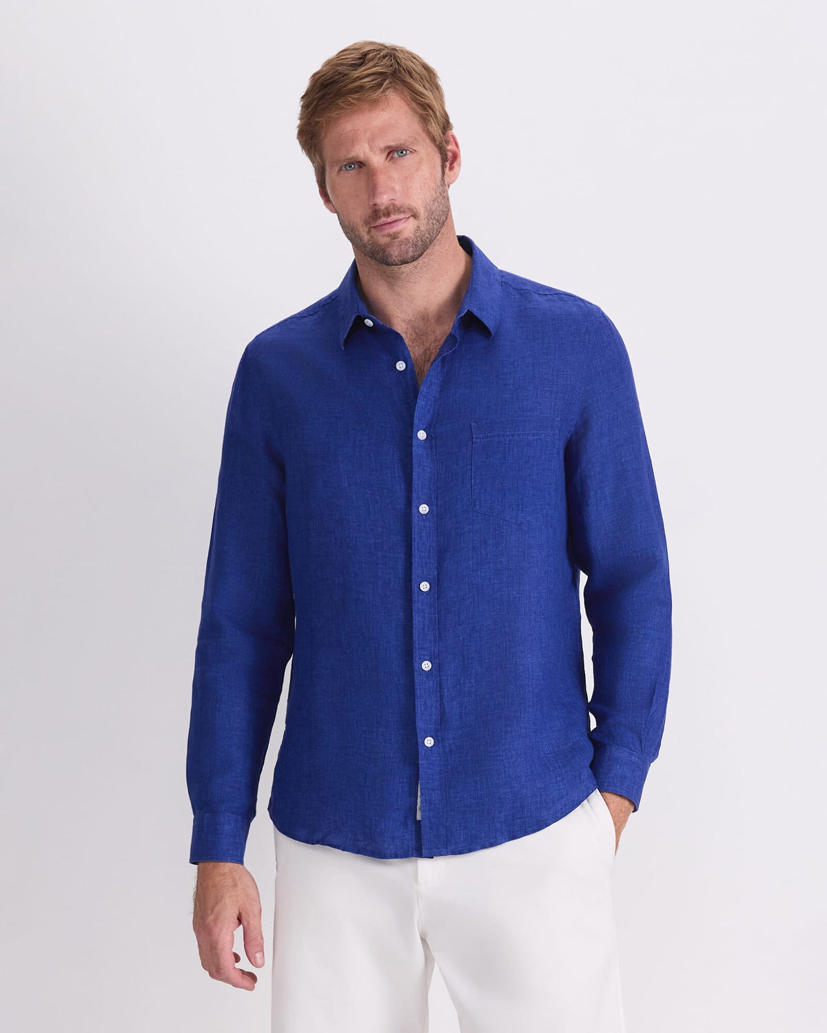 Linen Long Sleeve Delave Shirt