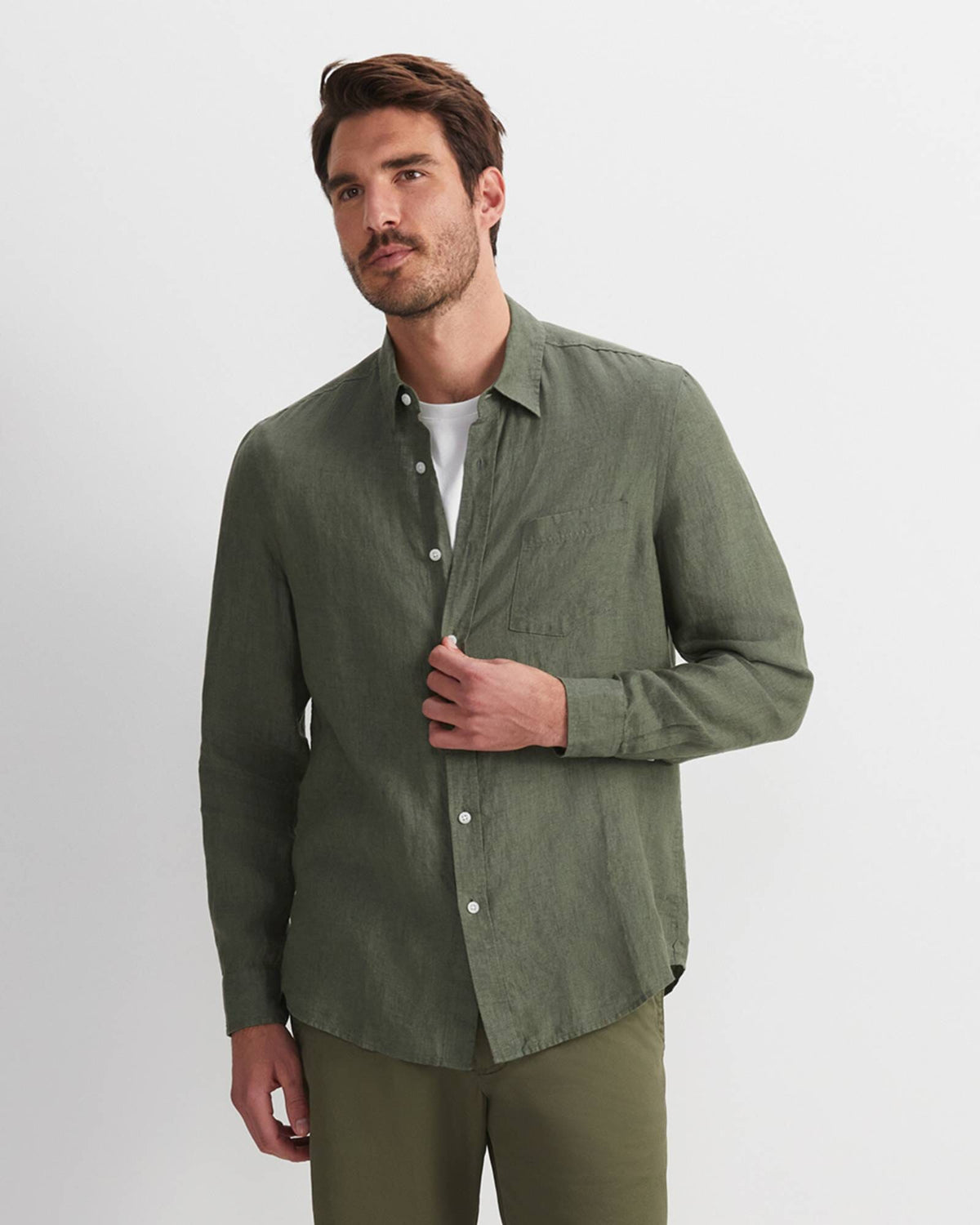 Linen Long Sleeve Delave Shirt