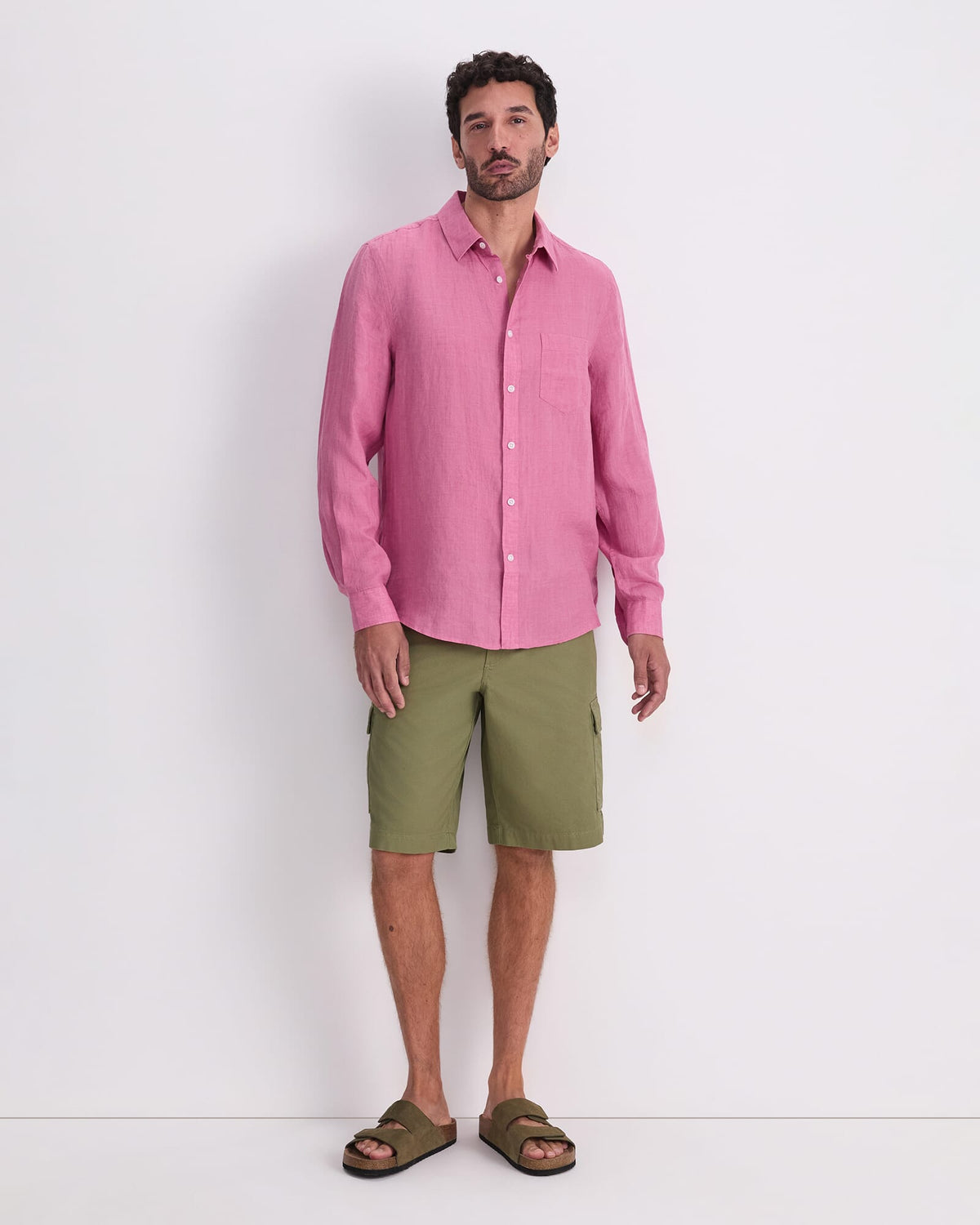 Linen Long Sleeve Delave Shirt