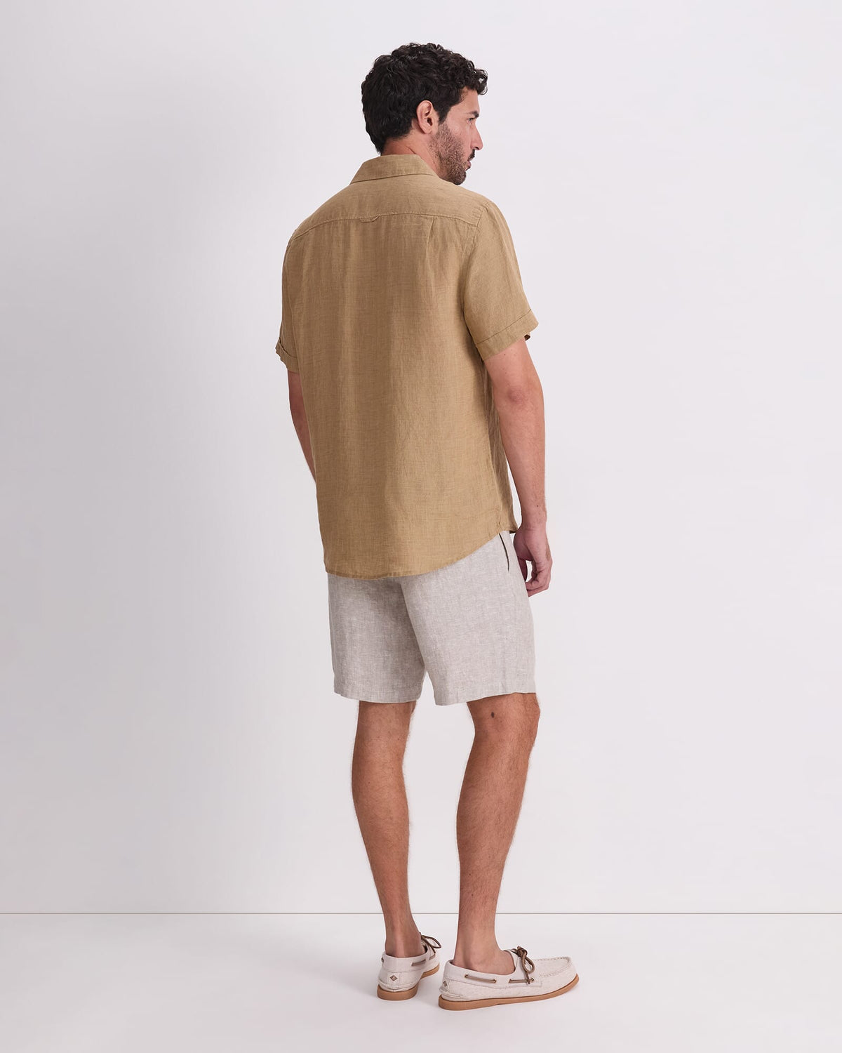 Short Sleeve Delave Linen Shirt