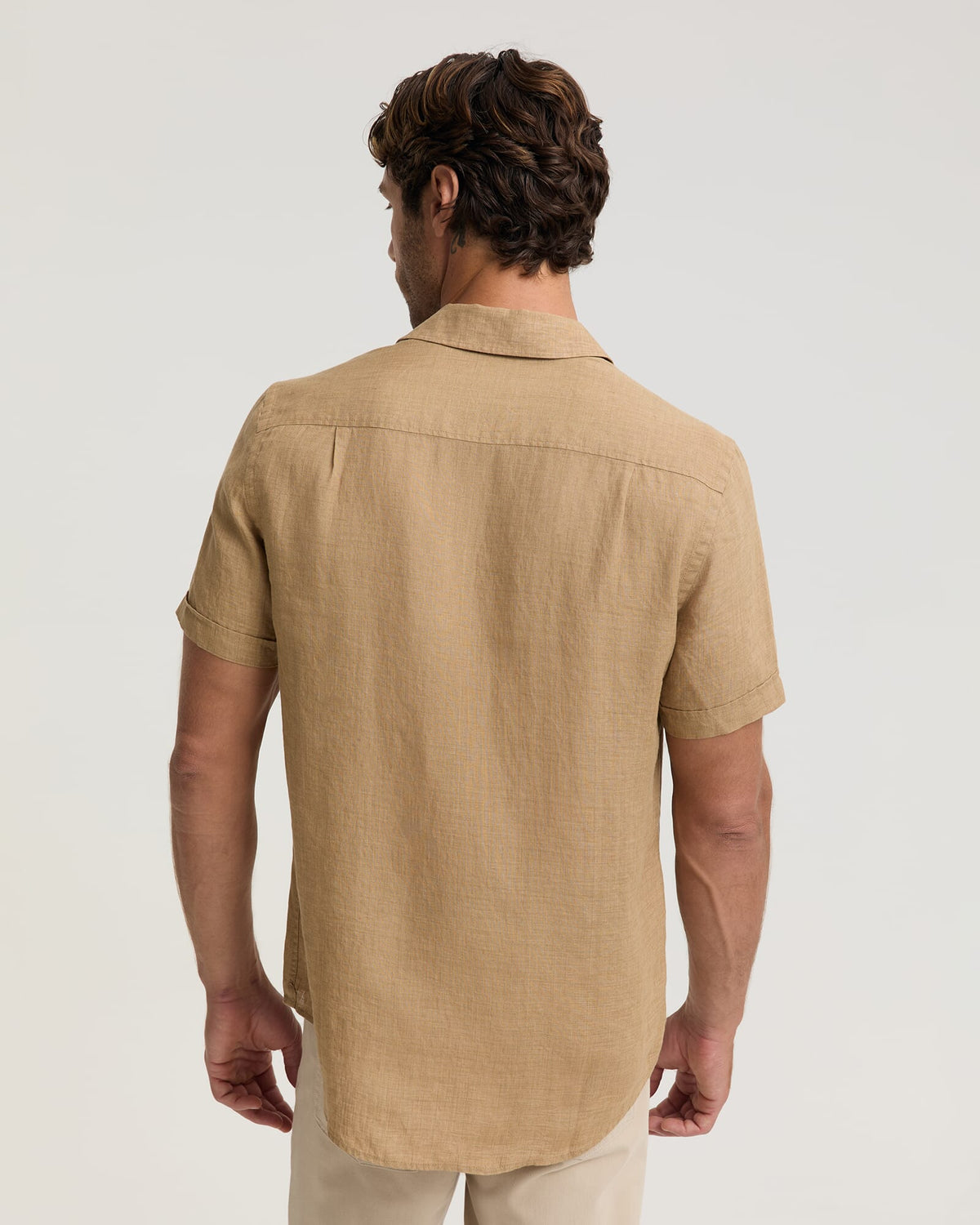Short Sleeve Delave Linen Shirt