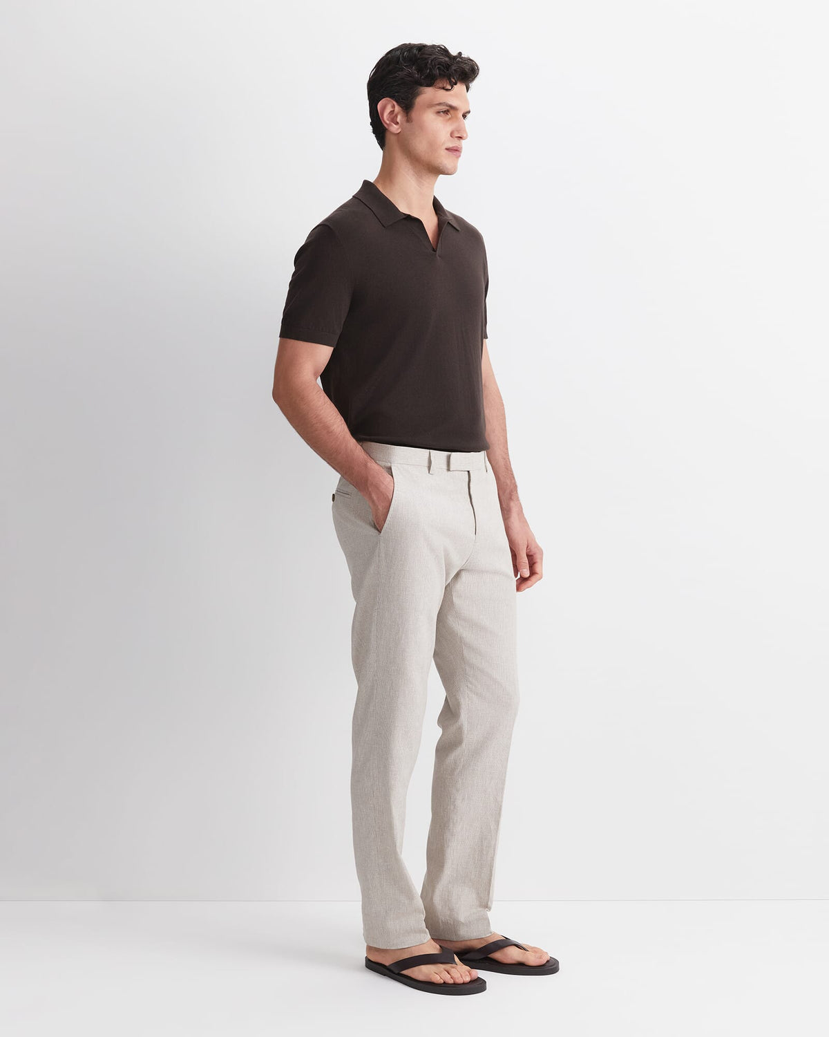 Jeffrey Linen Blend Suit Pant