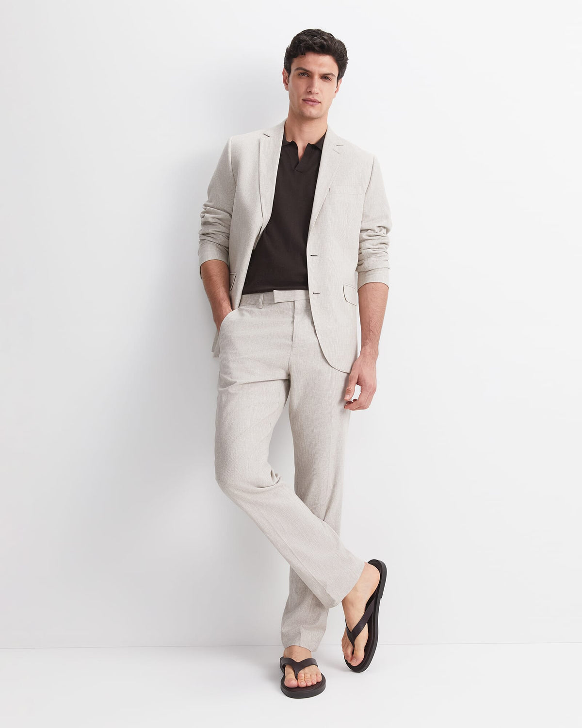 Jeffrey Linen Blend Suit Pant