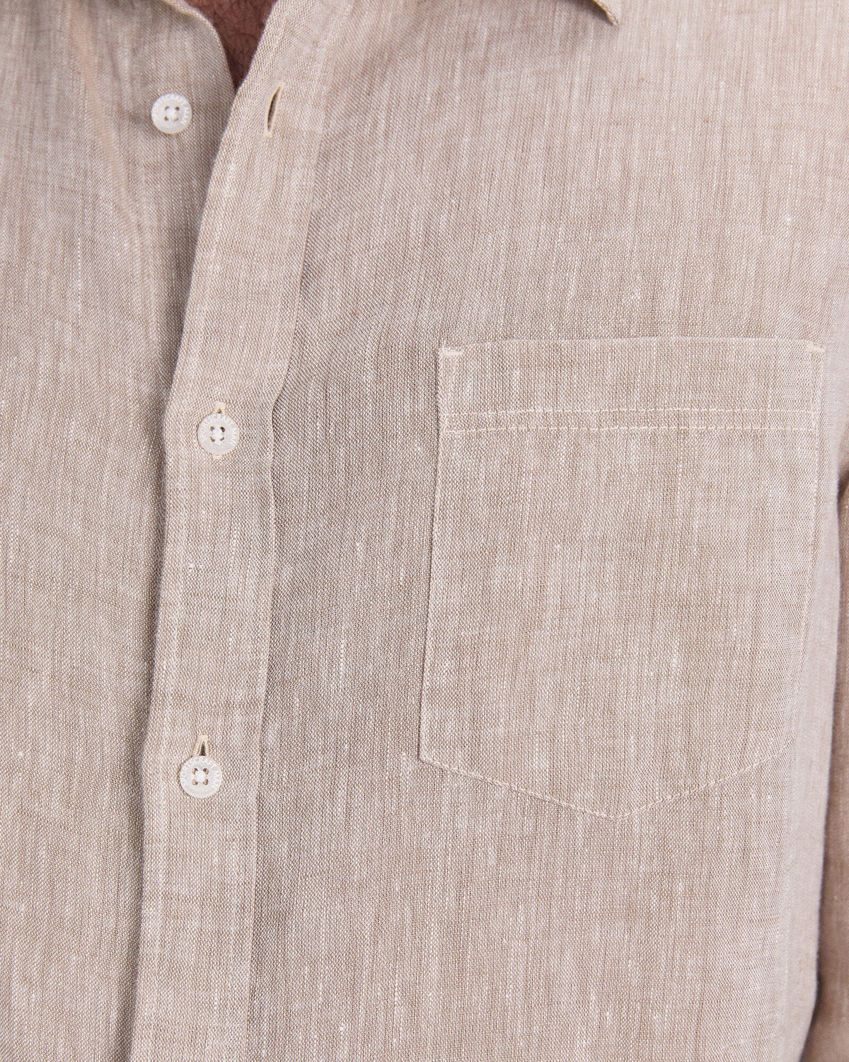 Long Sleeve Linen Yarn-Dyed Shirt