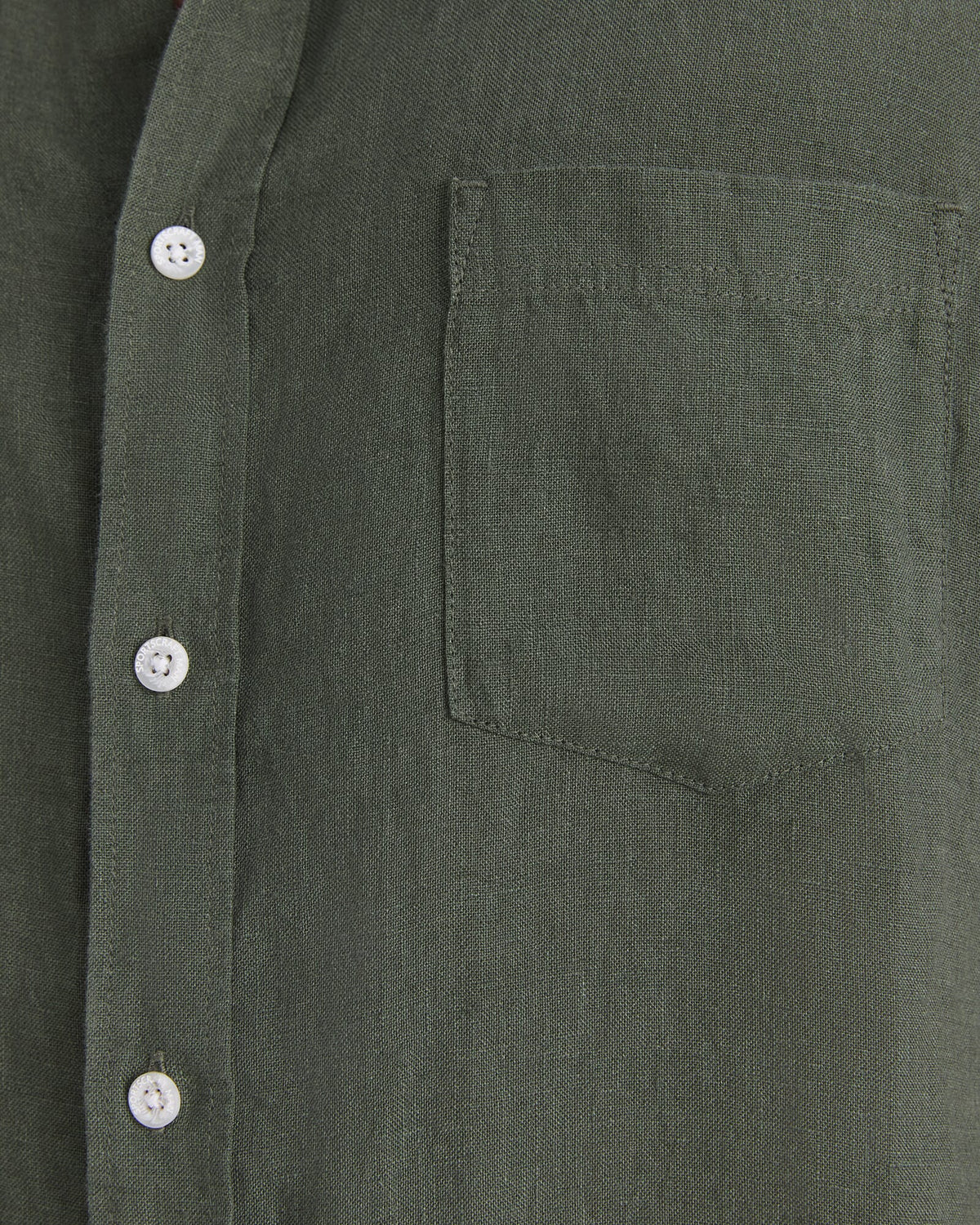 Short Sleeve Yarn-Dyed Linen Shirt